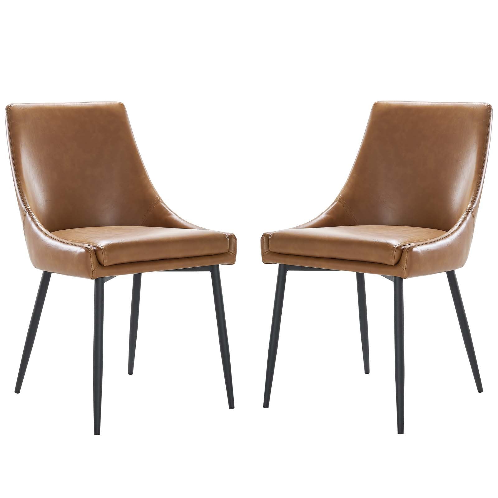 Viscount Vegan Leather Dining Chairs - Set of 2 - East Shore Modern Home Furnishings