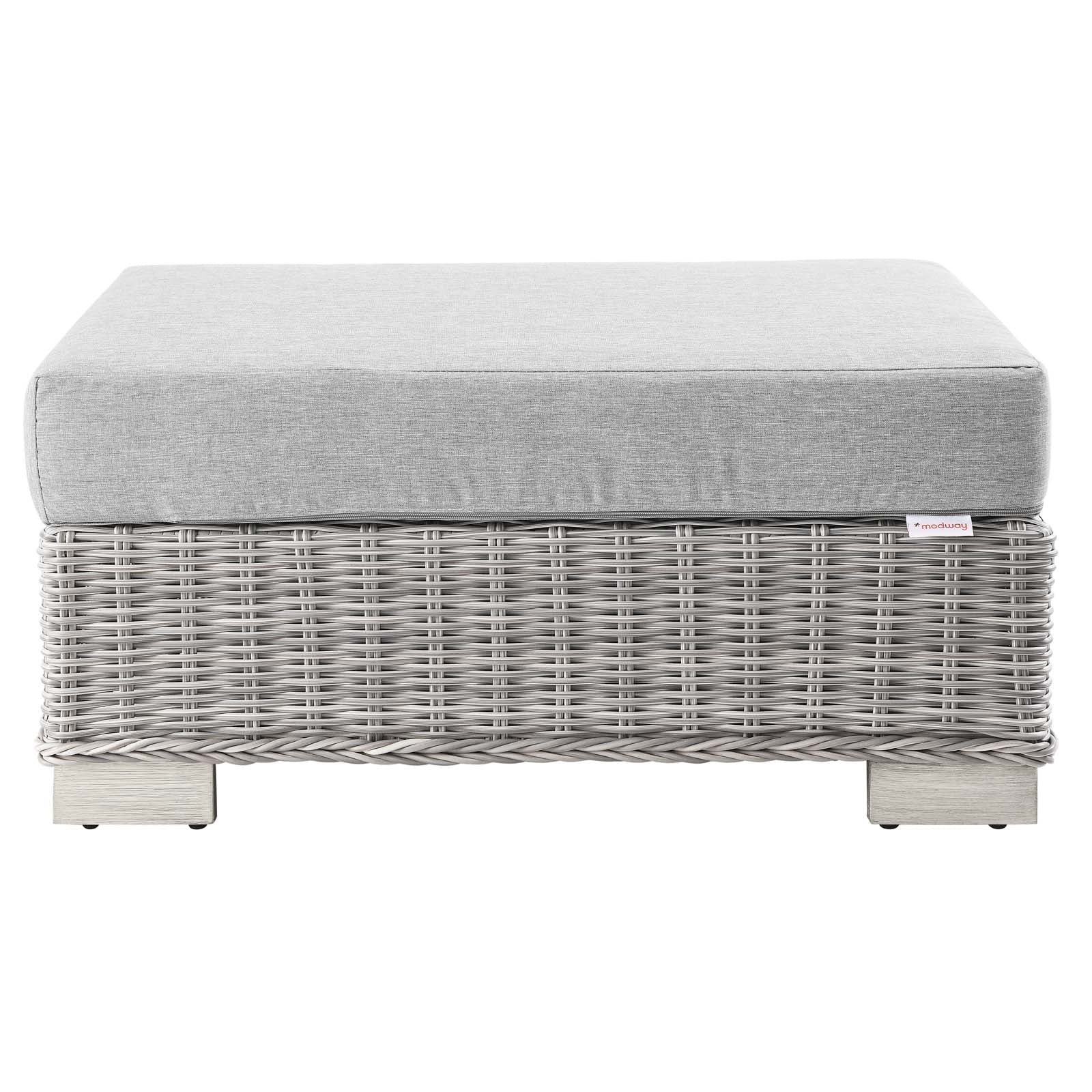 Conway Outdoor Patio Wicker Rattan Ottoman