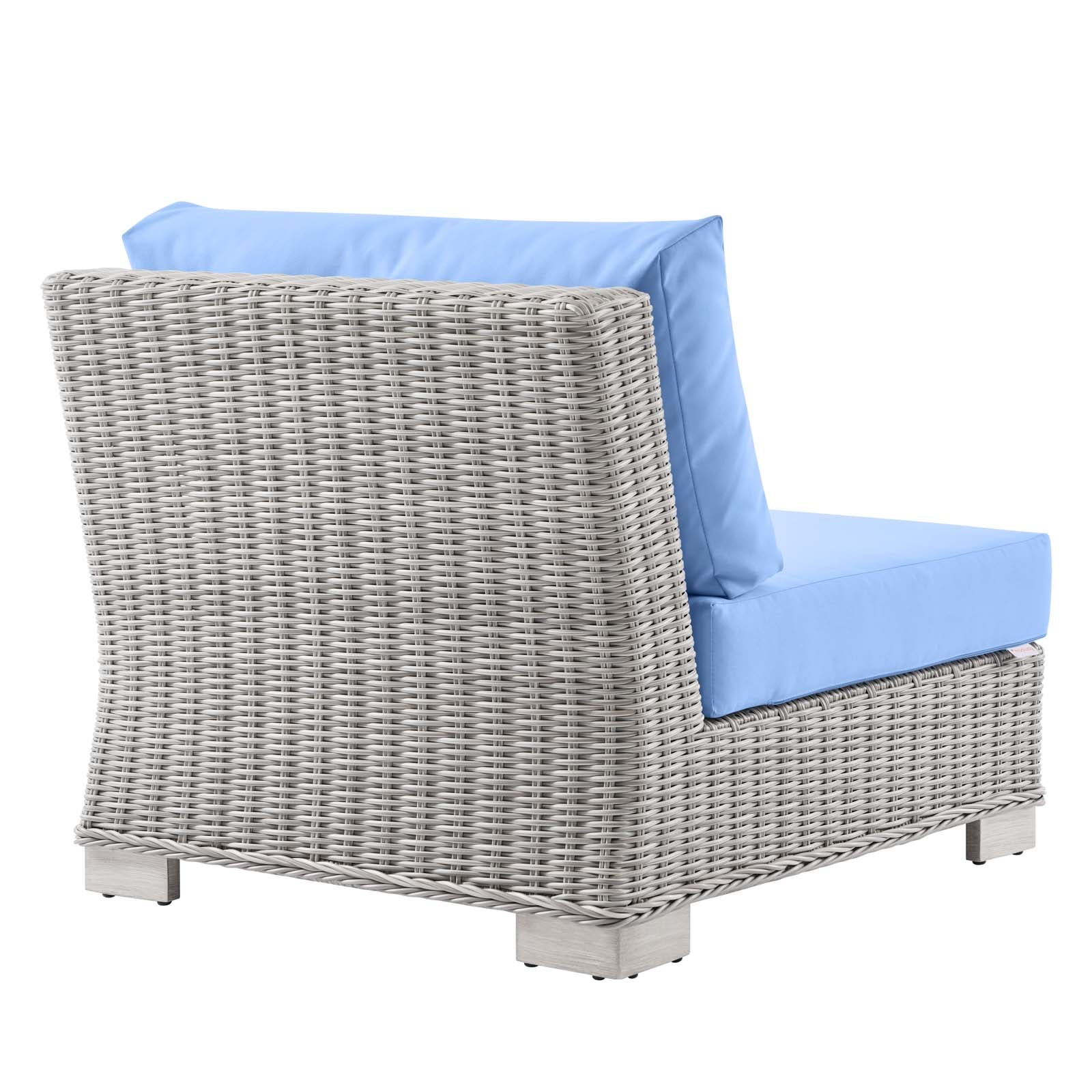 Conway Outdoor Patio Wicker Rattan Armless Chair - East Shore Modern Home Furnishings