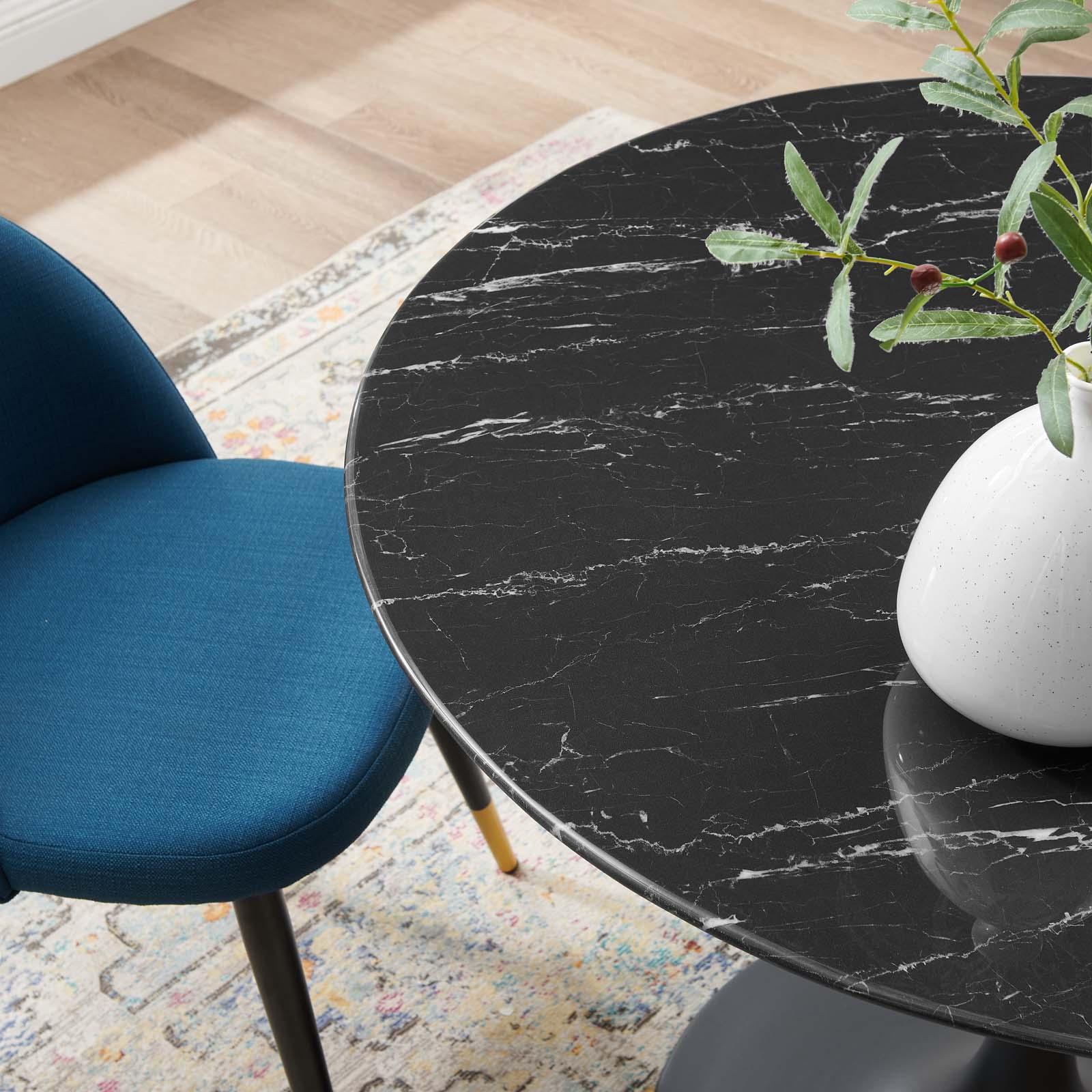 Lippa 40" Artificial Marble Dining Table - East Shore Modern Home Furnishings