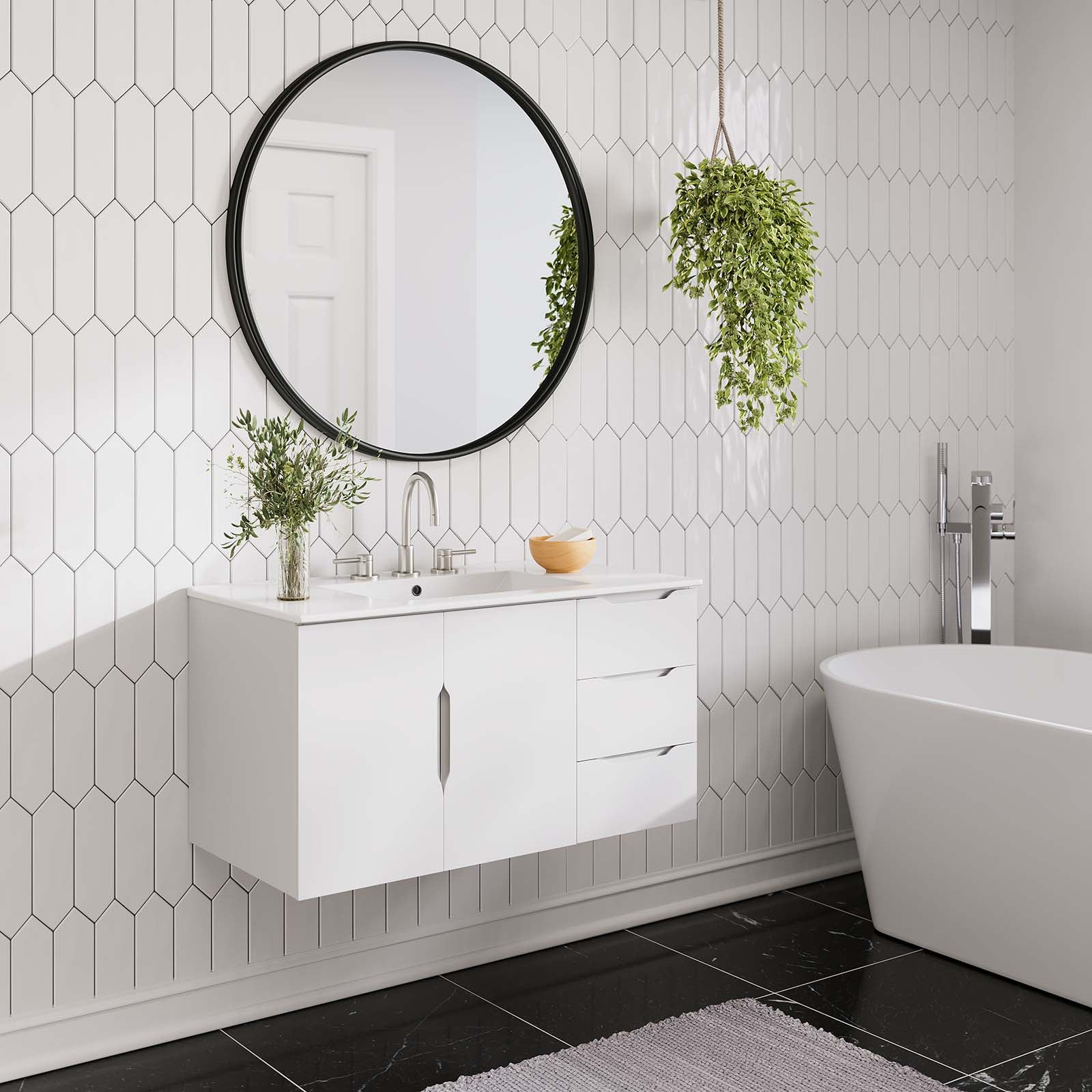 Vitality 36" Bathroom Vanity Cabinet (Sink Basin Not Included) - East Shore Modern Home Furnishings