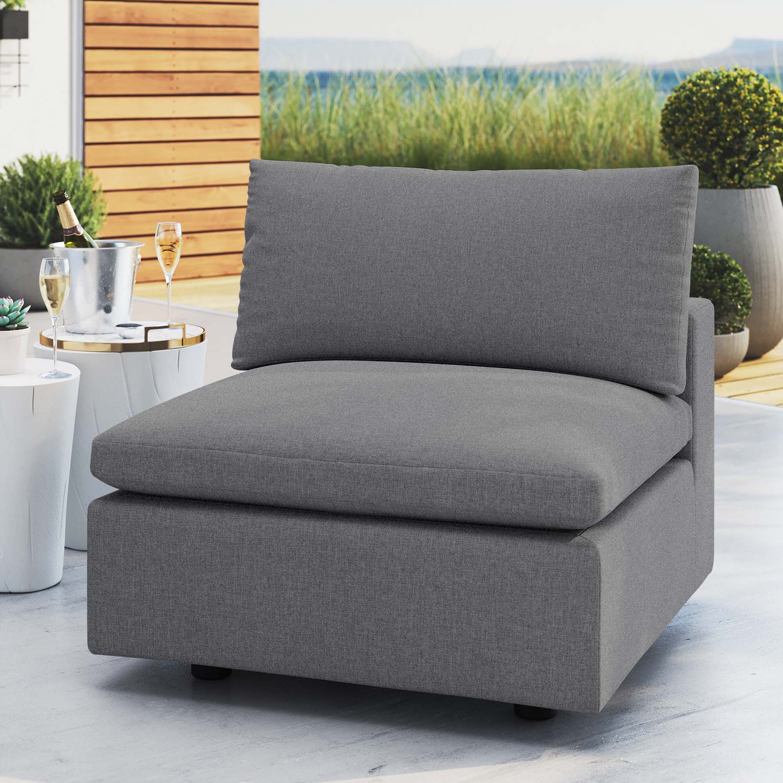 Commix Sunbrella® Outdoor Patio Armless Chair