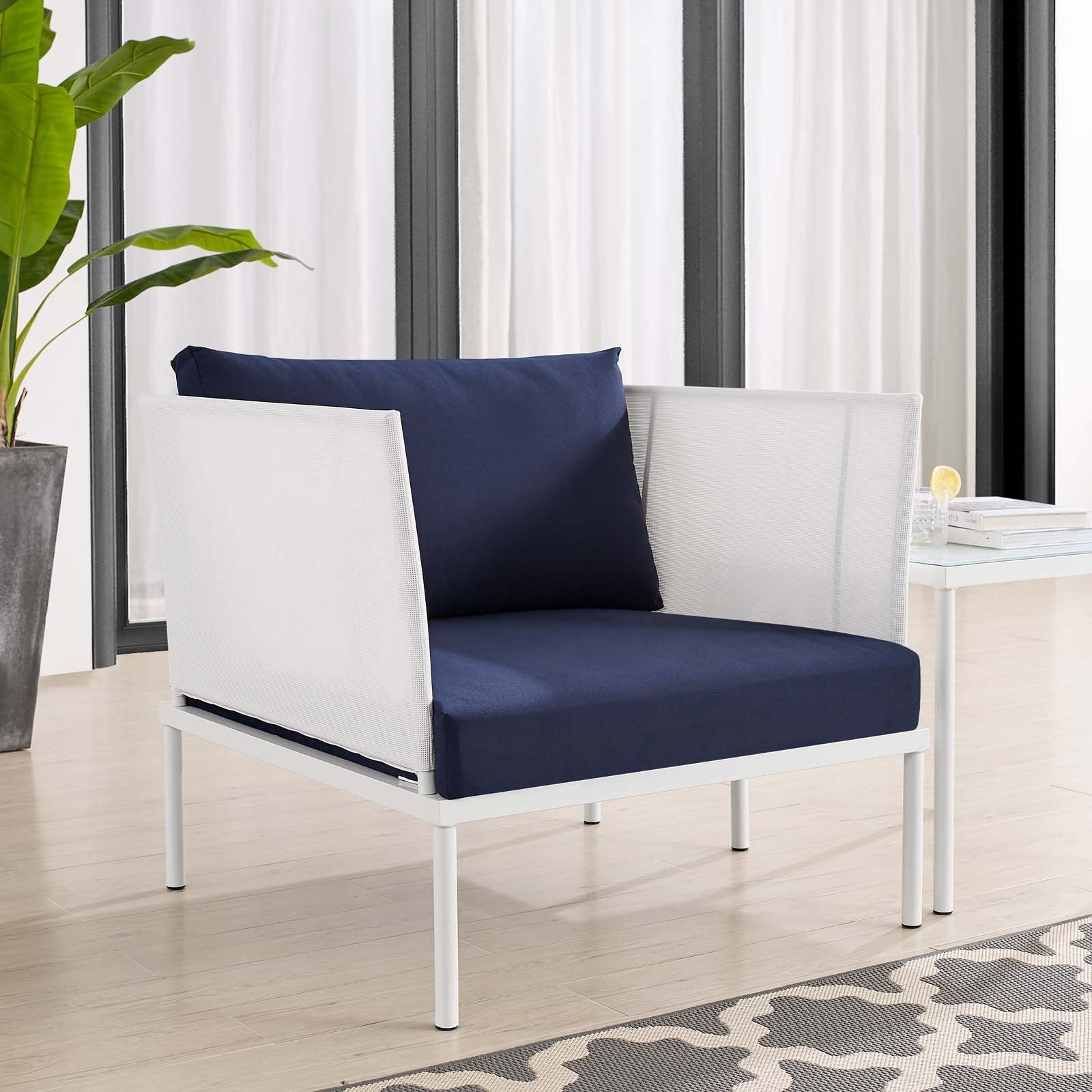 Harmony Sunbrella® Outdoor Patio Aluminum Armchair - East Shore Modern Home Furnishings