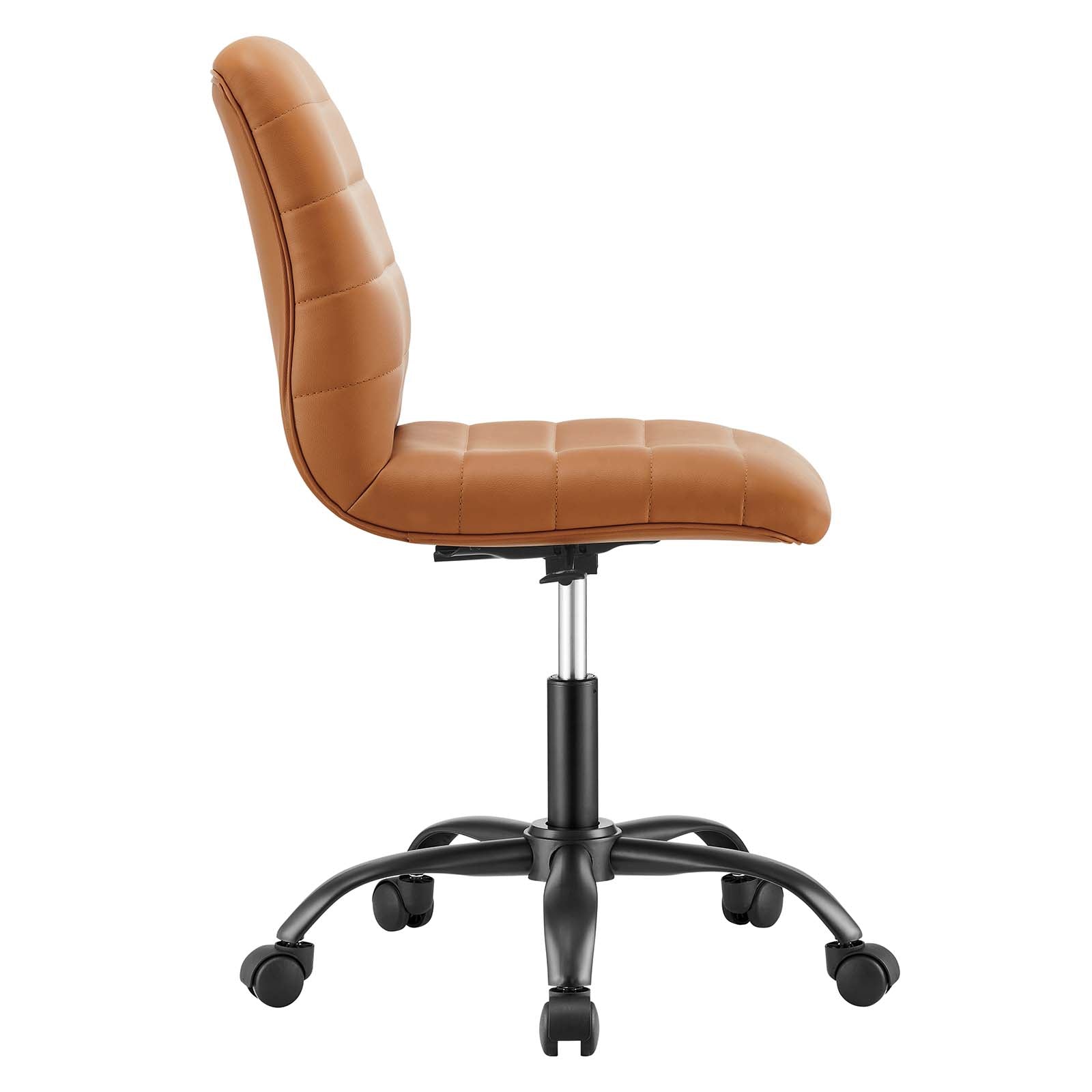 Ripple Armless Vegan Leather Office Chair - East Shore Modern Home Furnishings