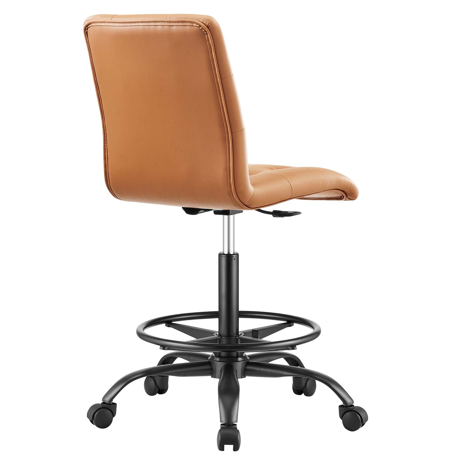 Prim Armless Vegan Leather Drafting Chair - East Shore Modern Home Furnishings