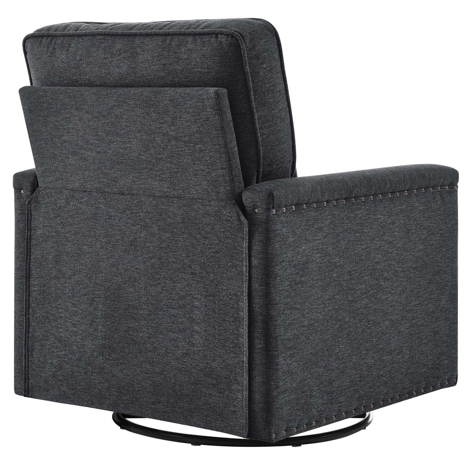 Ashton Upholstered Fabric Swivel Chair - East Shore Modern Home Furnishings
