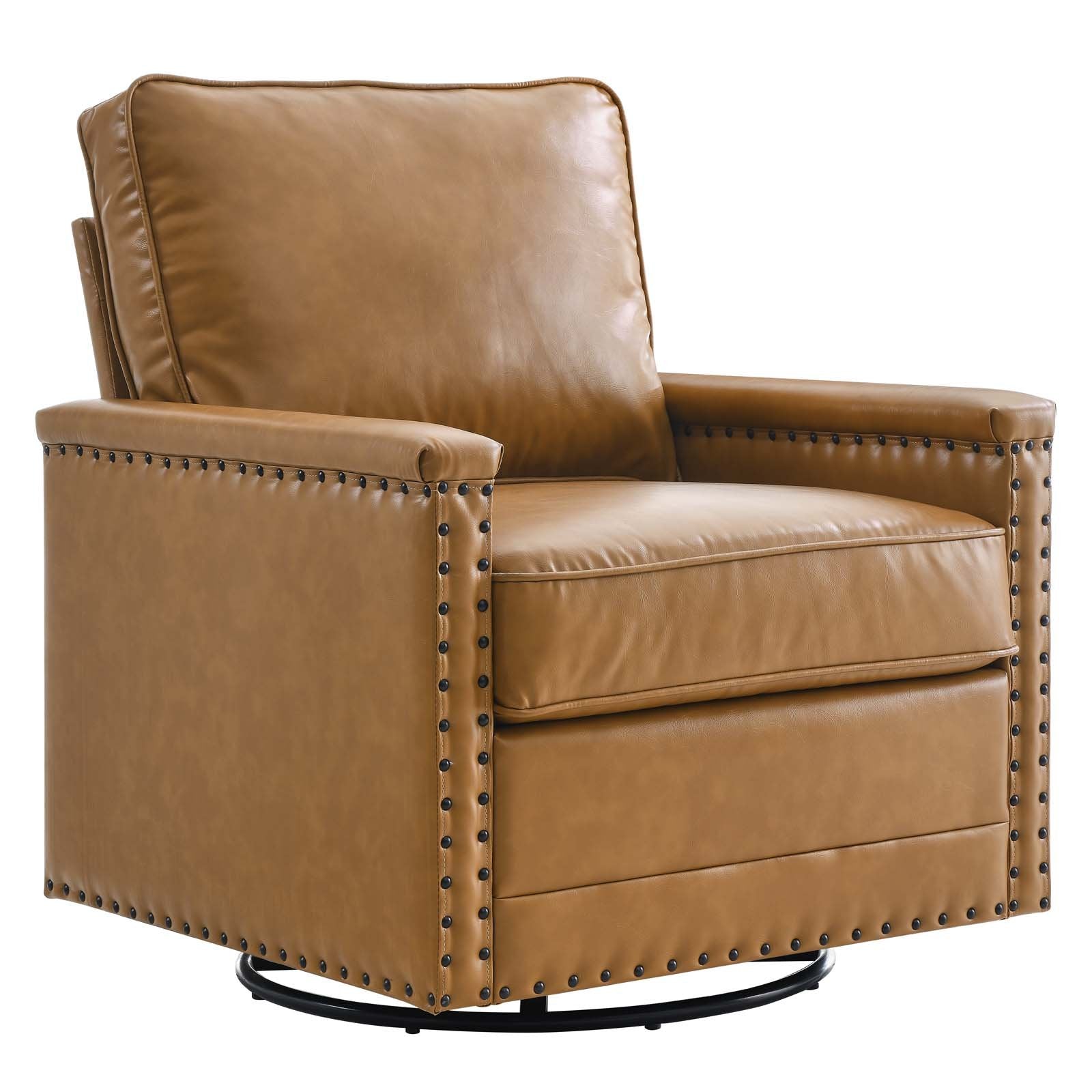 Ashton Vegan Leather Swivel Chair - East Shore Modern Home Furnishings