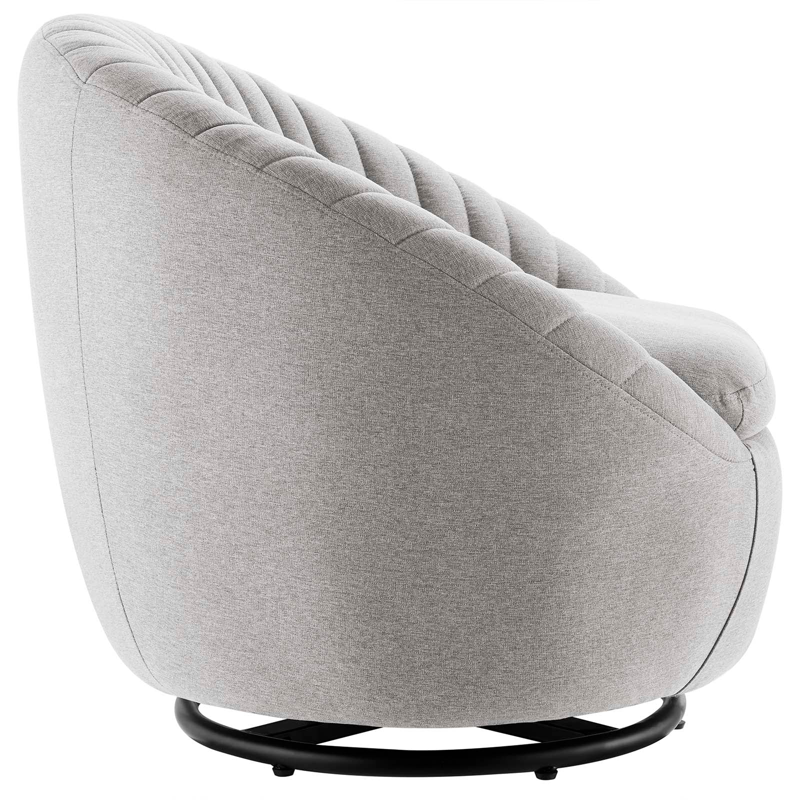 Whirr Tufted Fabric Fabric Swivel Chair - East Shore Modern Home Furnishings