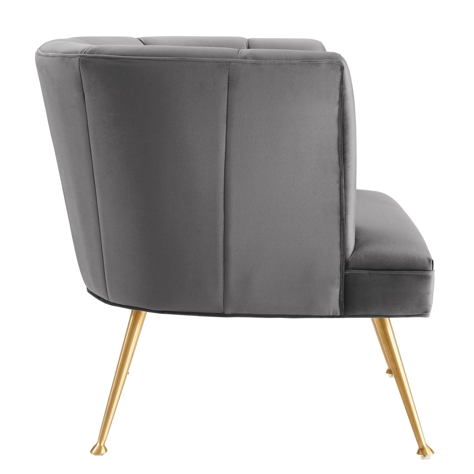 Veronica Channel Tufted Performance Velvet Armchair - East Shore Modern Home Furnishings