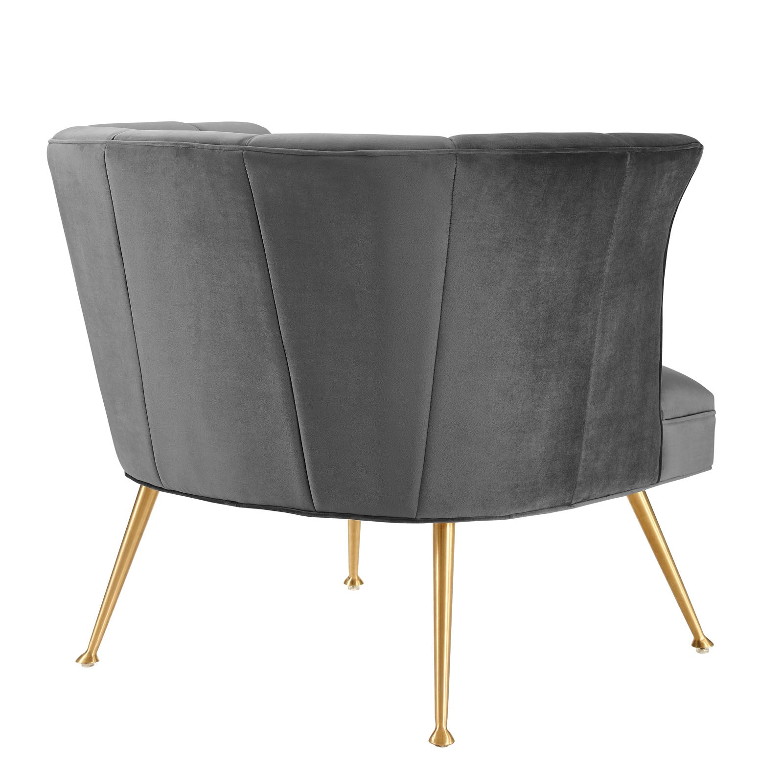 Veronica Channel Tufted Performance Velvet Armchair - East Shore Modern Home Furnishings