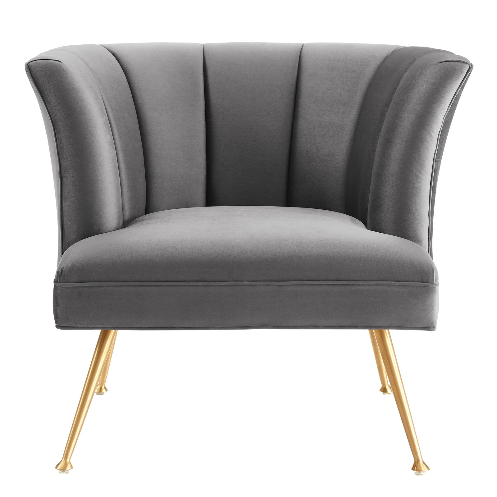 Veronica Channel Tufted Performance Velvet Armchair - East Shore Modern Home Furnishings