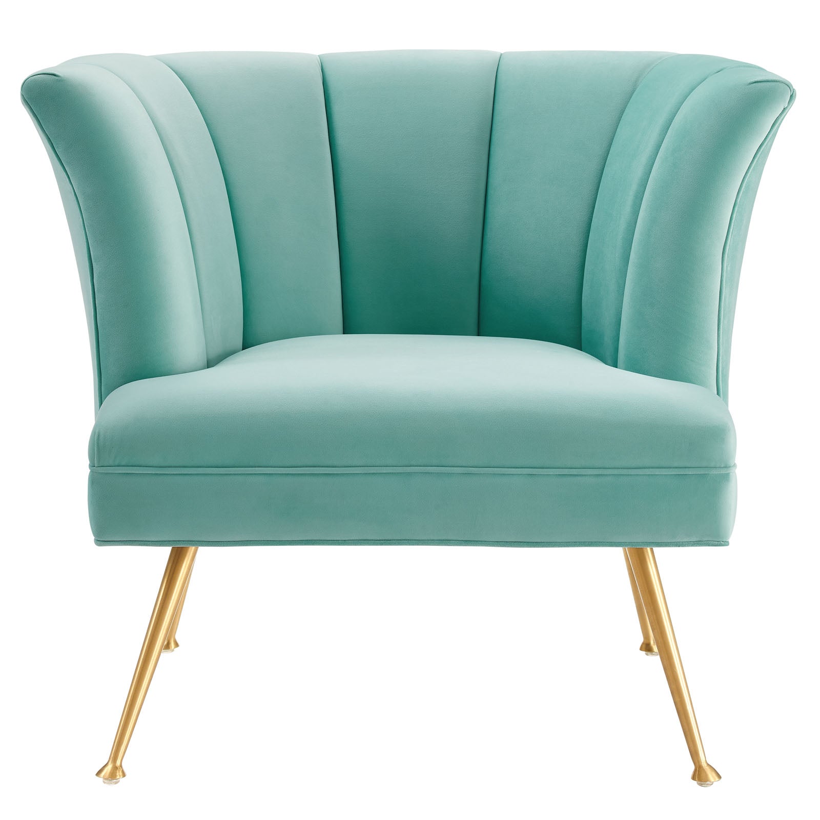 Veronica Channel Tufted Performance Velvet Armchair - East Shore Modern Home Furnishings