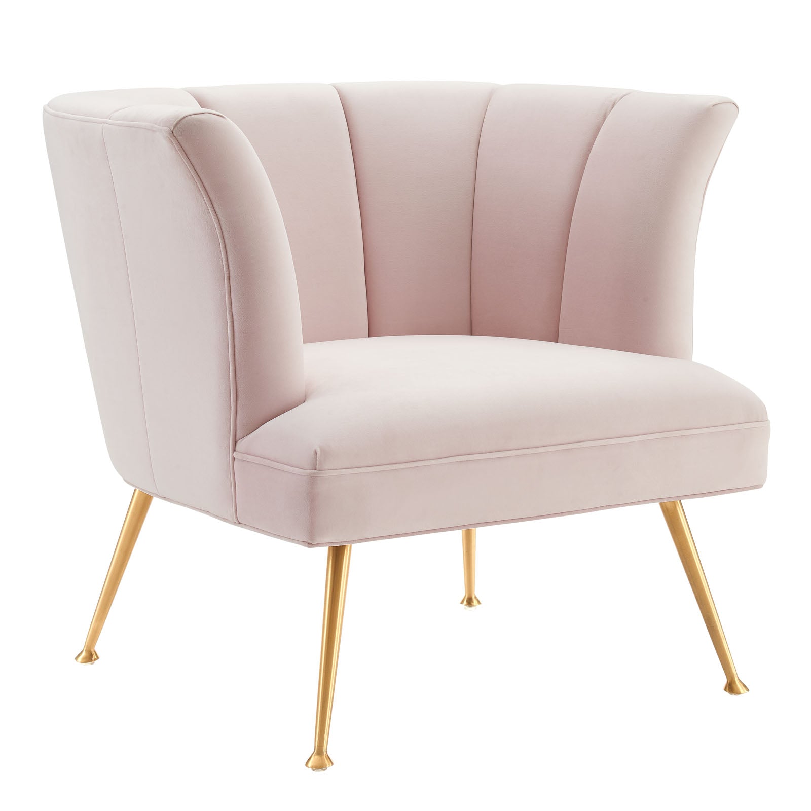 Veronica Channel Tufted Performance Velvet Armchair - East Shore Modern Home Furnishings