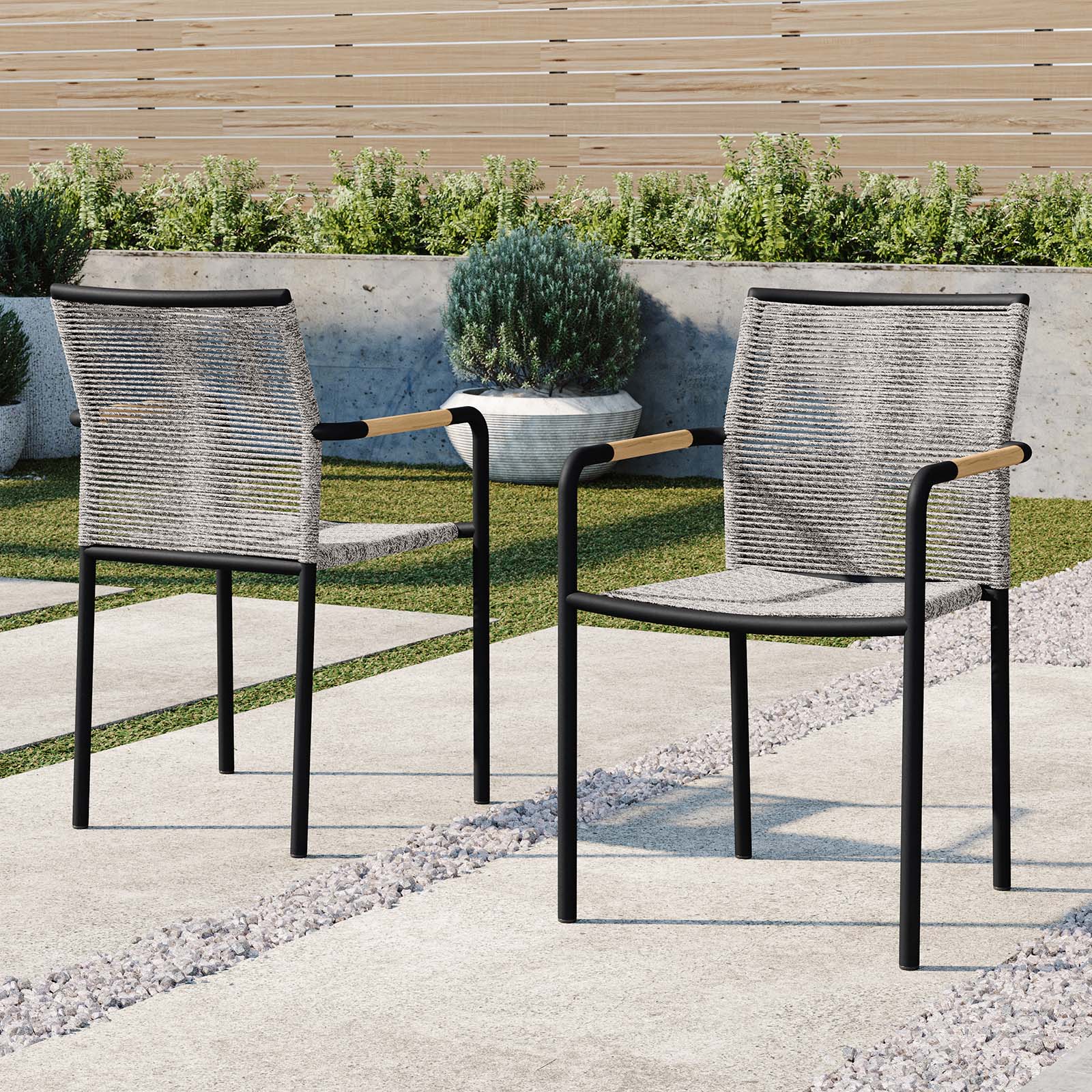 Serenity Outdoor Patio Armchairs Set of 2 - East Shore Modern Home Furnishings