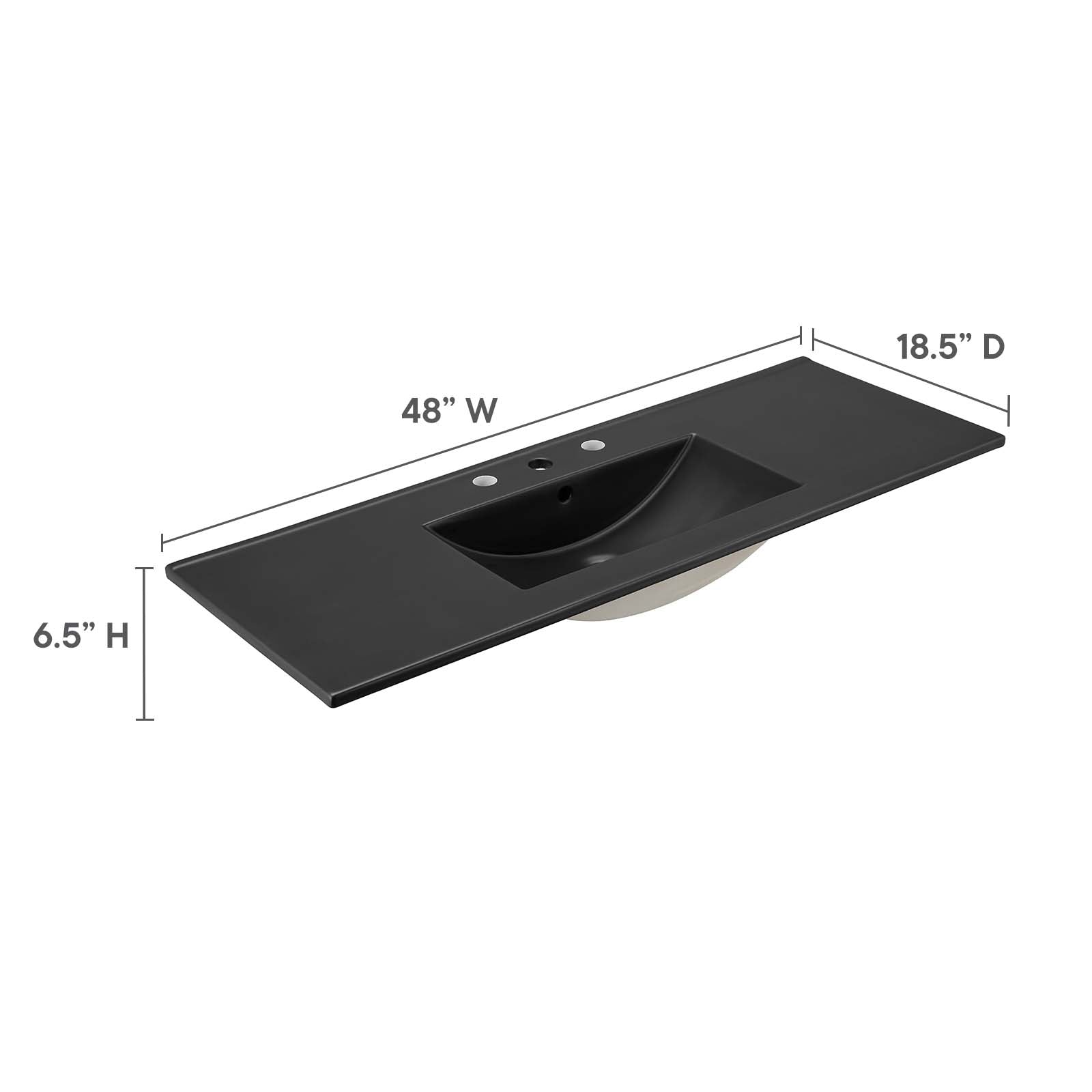 Cayman 48" Single Basin Bathroom Sink - East Shore Modern Home Furnishings