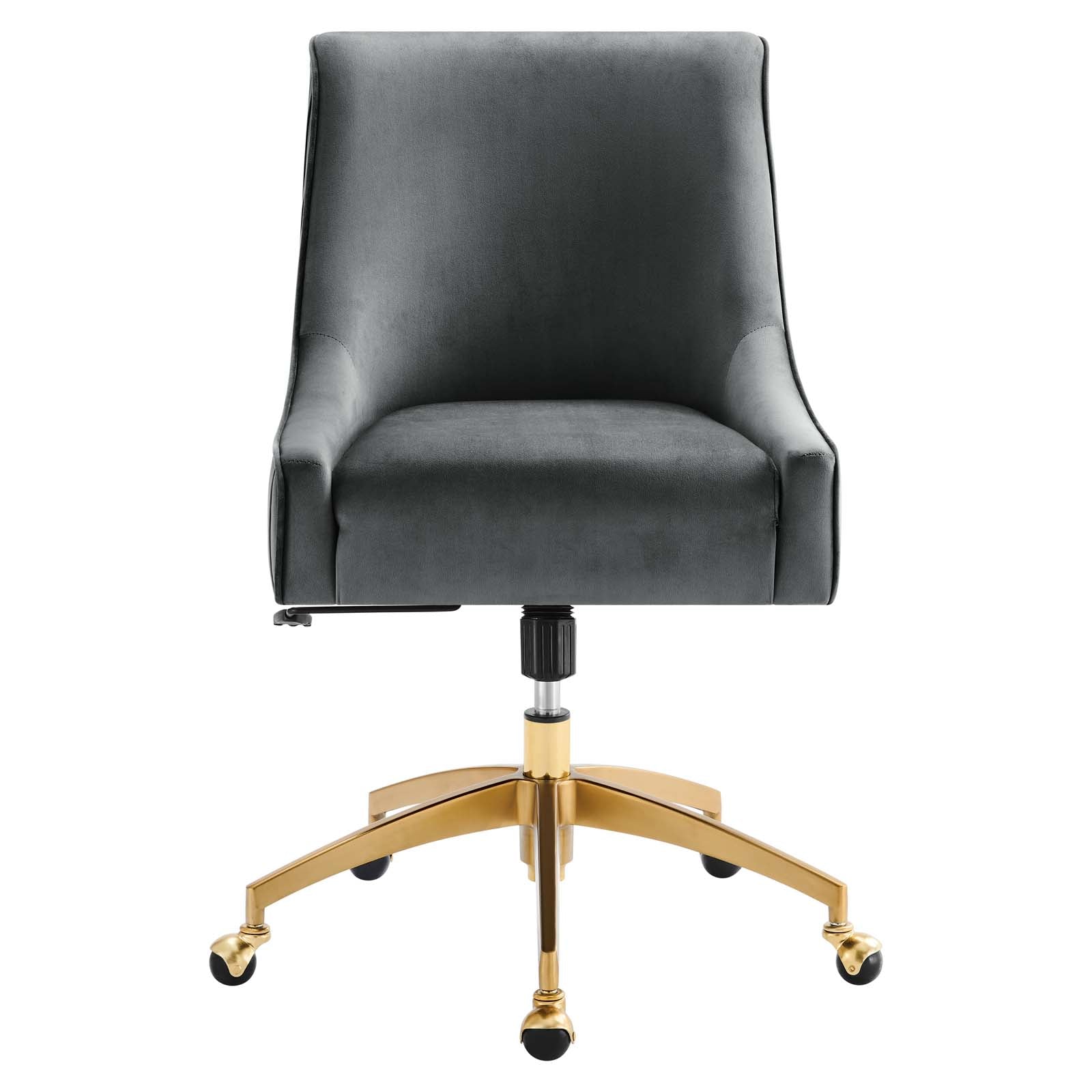 Discern Pleated Back Performance Velvet Office Chair