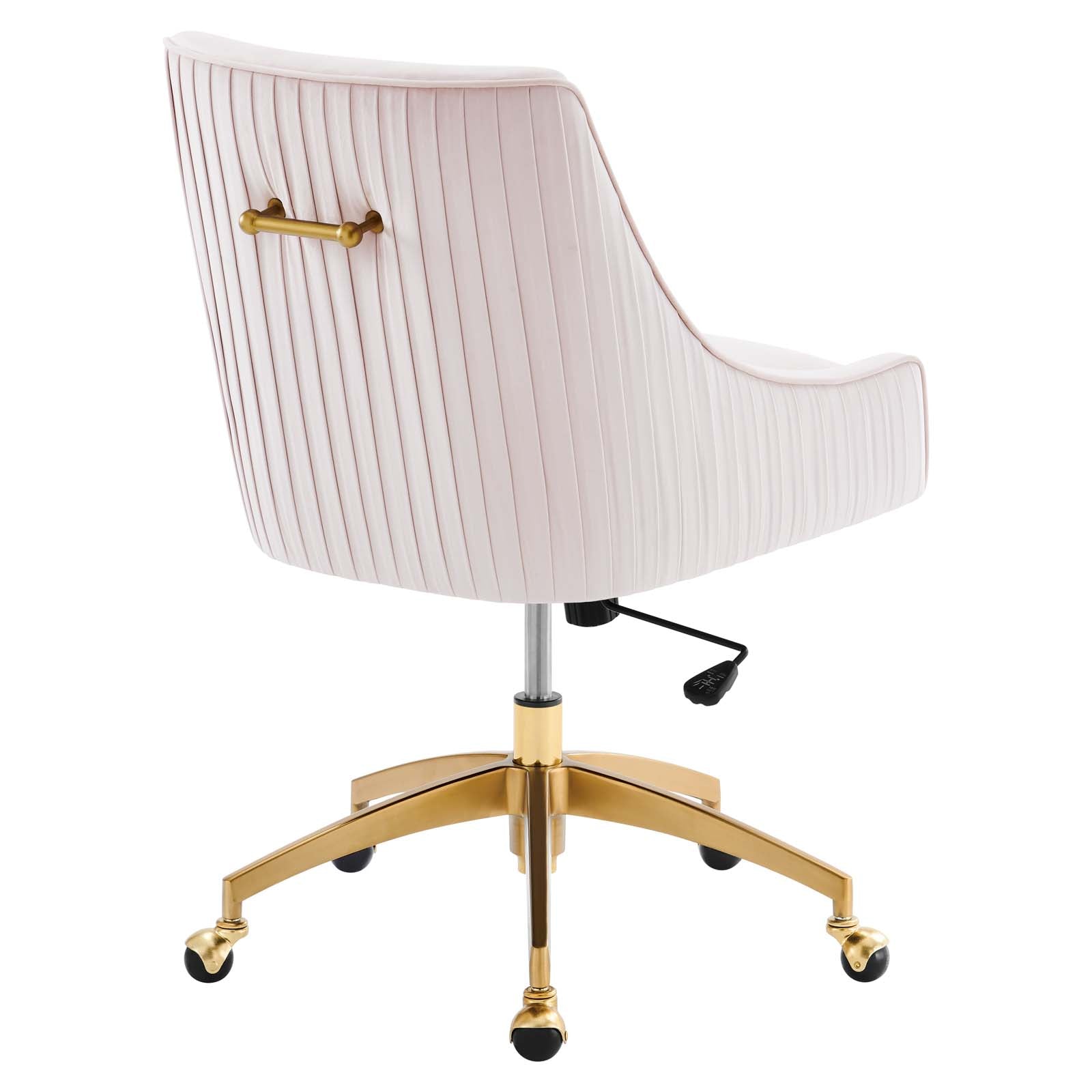 Discern Pleated Back Performance Velvet Office Chair