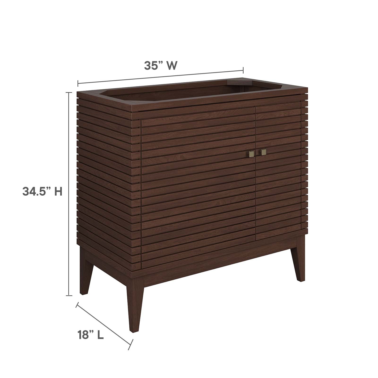 Ledger 36" Wood Bathroom Vanity Cabinet (Sink Basin Not Included) - East Shore Modern Home Furnishings