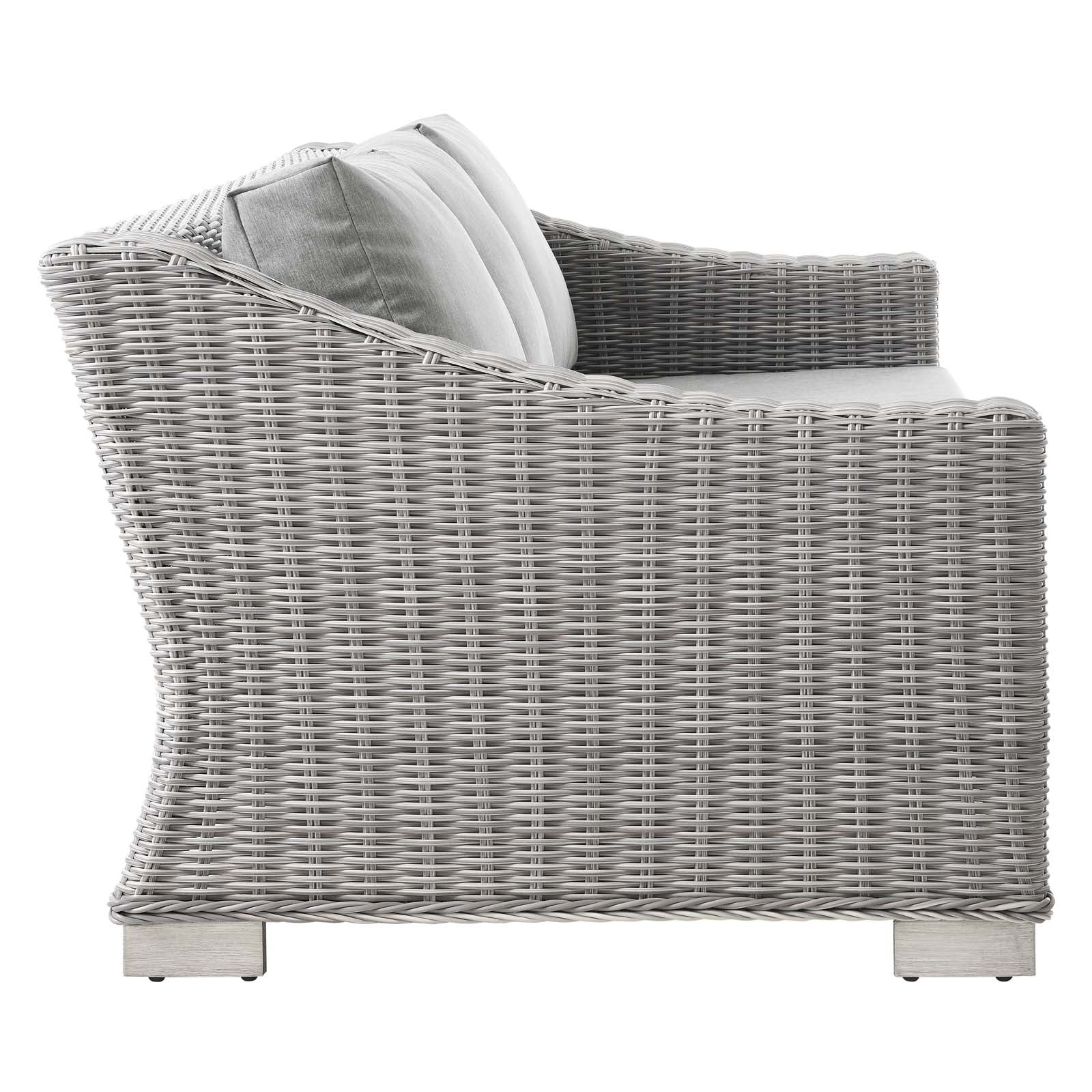 Conway 4-Piece Outdoor Patio Wicker Rattan Furniture Set - East Shore Modern Home Furnishings