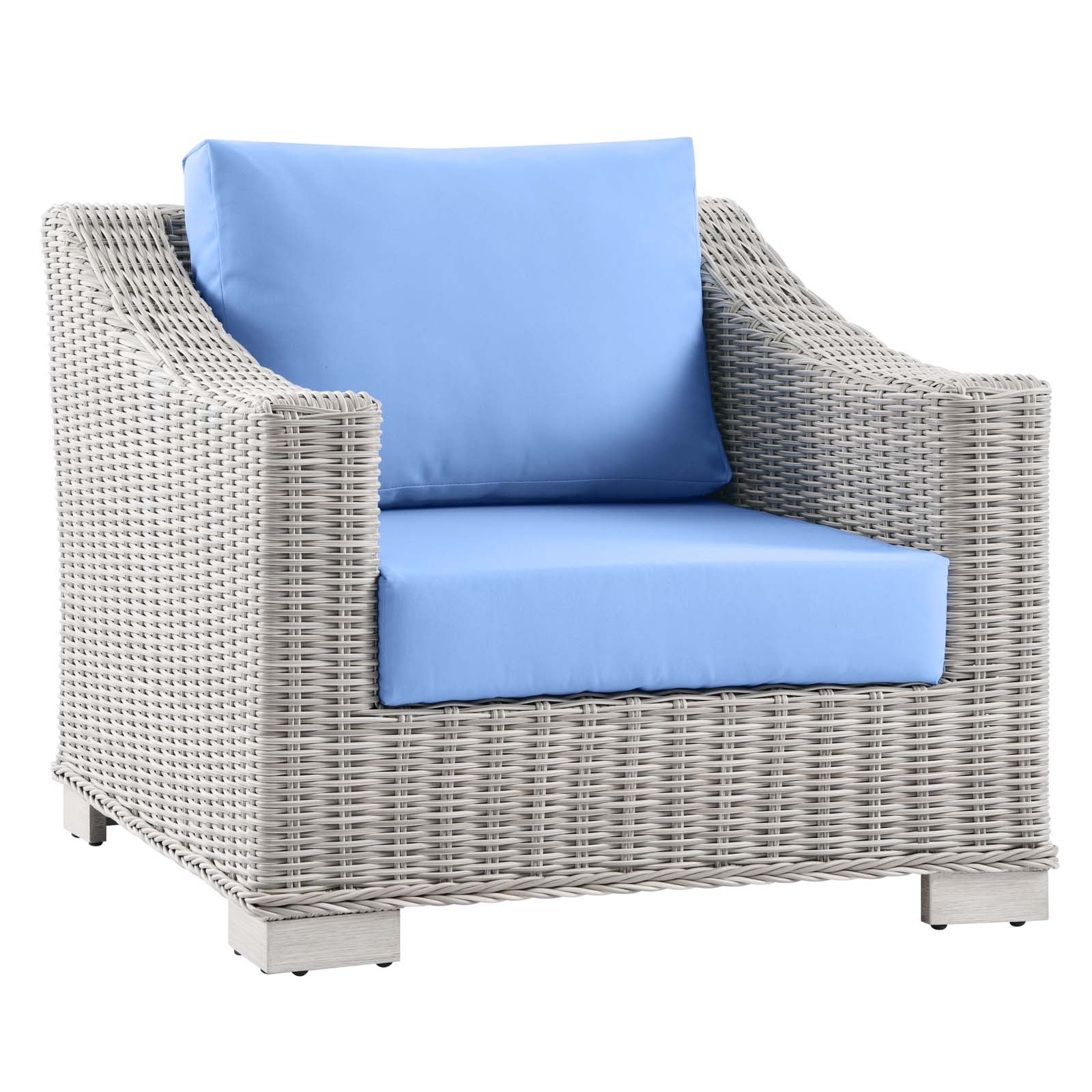 Conway 4-Piece Outdoor Patio Wicker Rattan Furniture Set - East Shore Modern Home Furnishings