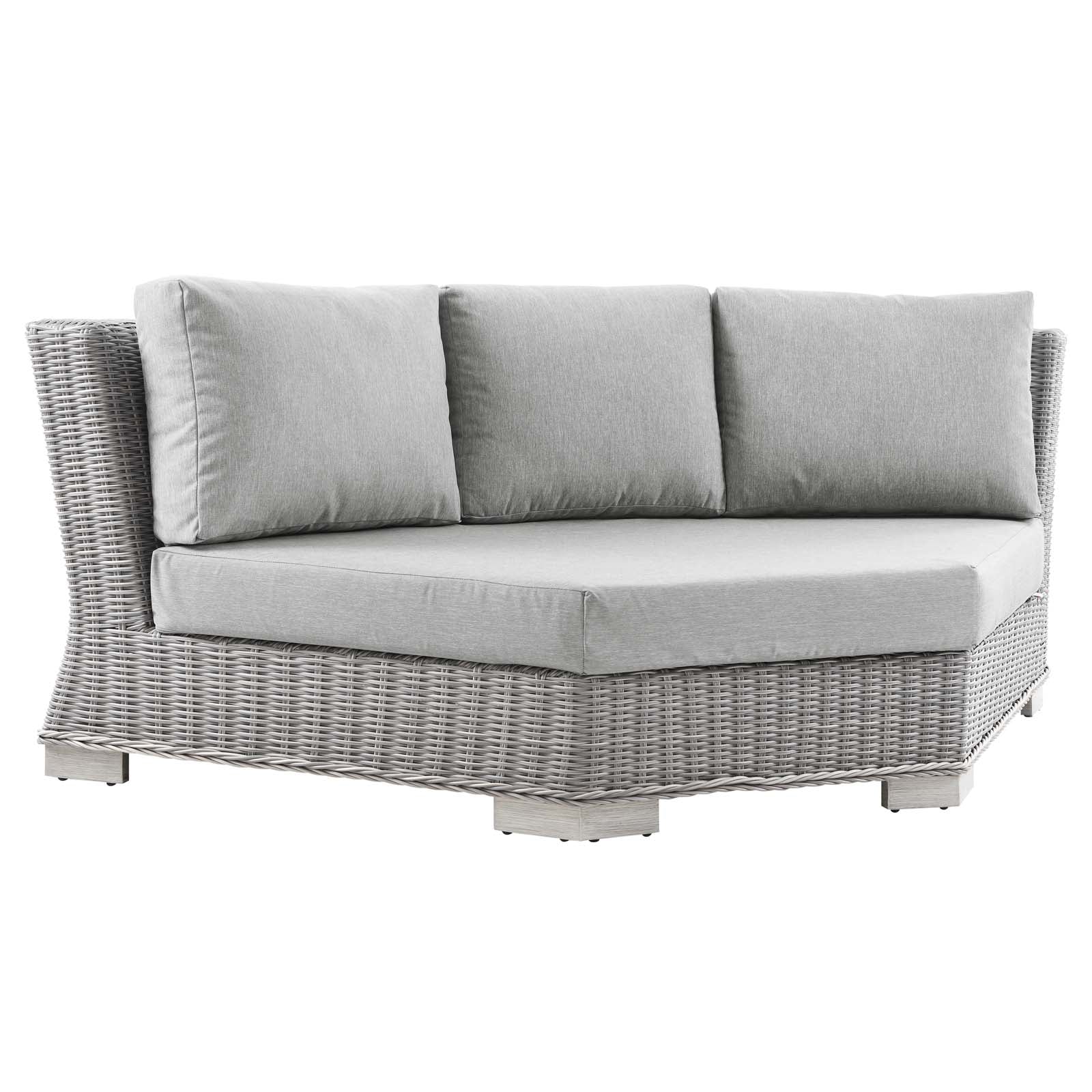 Conway Outdoor Patio Wicker Rattan 6-Piece Sectional Sofa Furniture Set