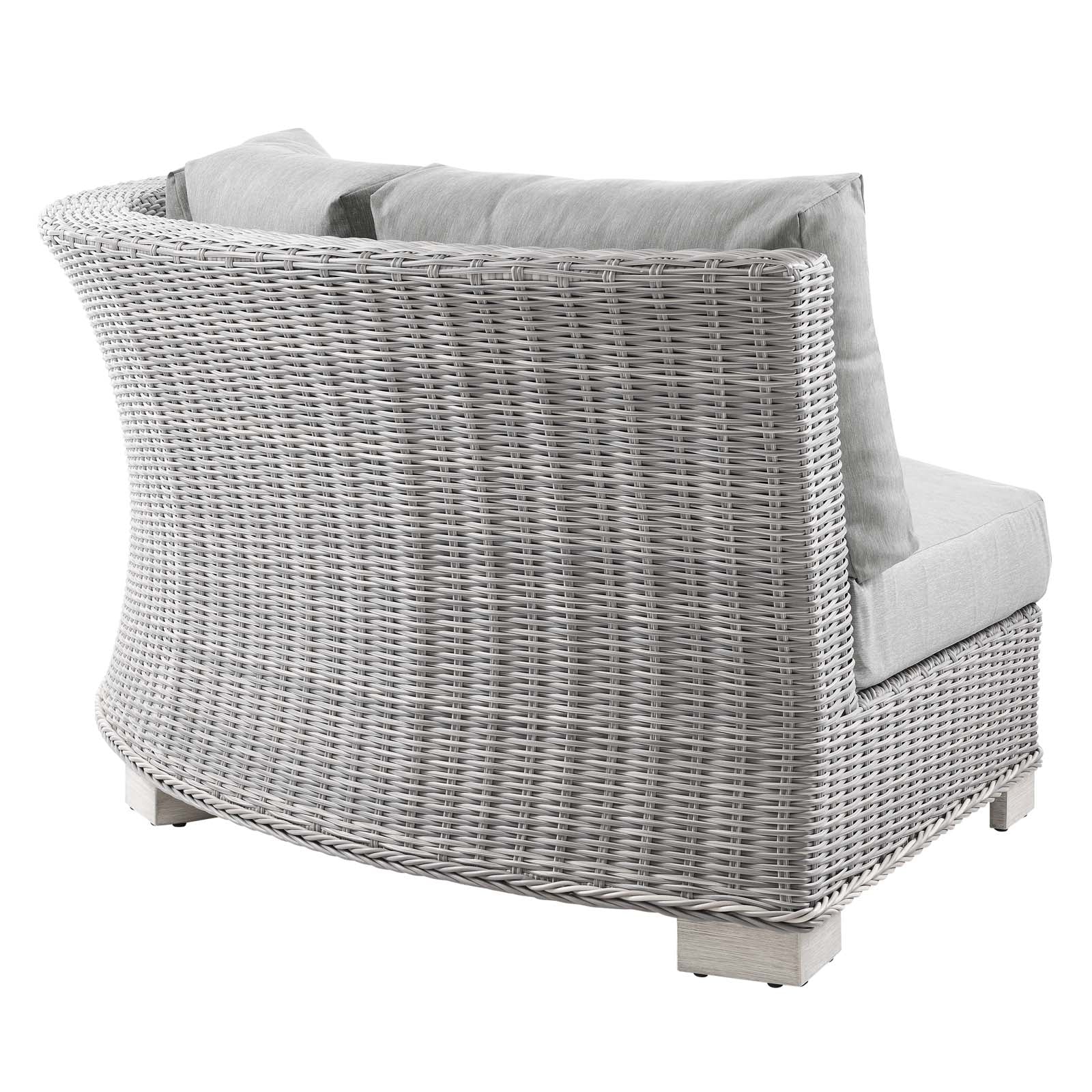 Conway Outdoor Patio Wicker Rattan 6-Piece Sectional Sofa Furniture Set
