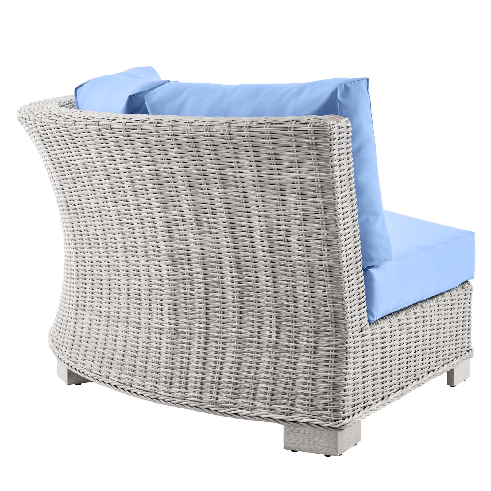 Conway Outdoor Patio Wicker Rattan 6-Piece Sectional Sofa Furniture Set