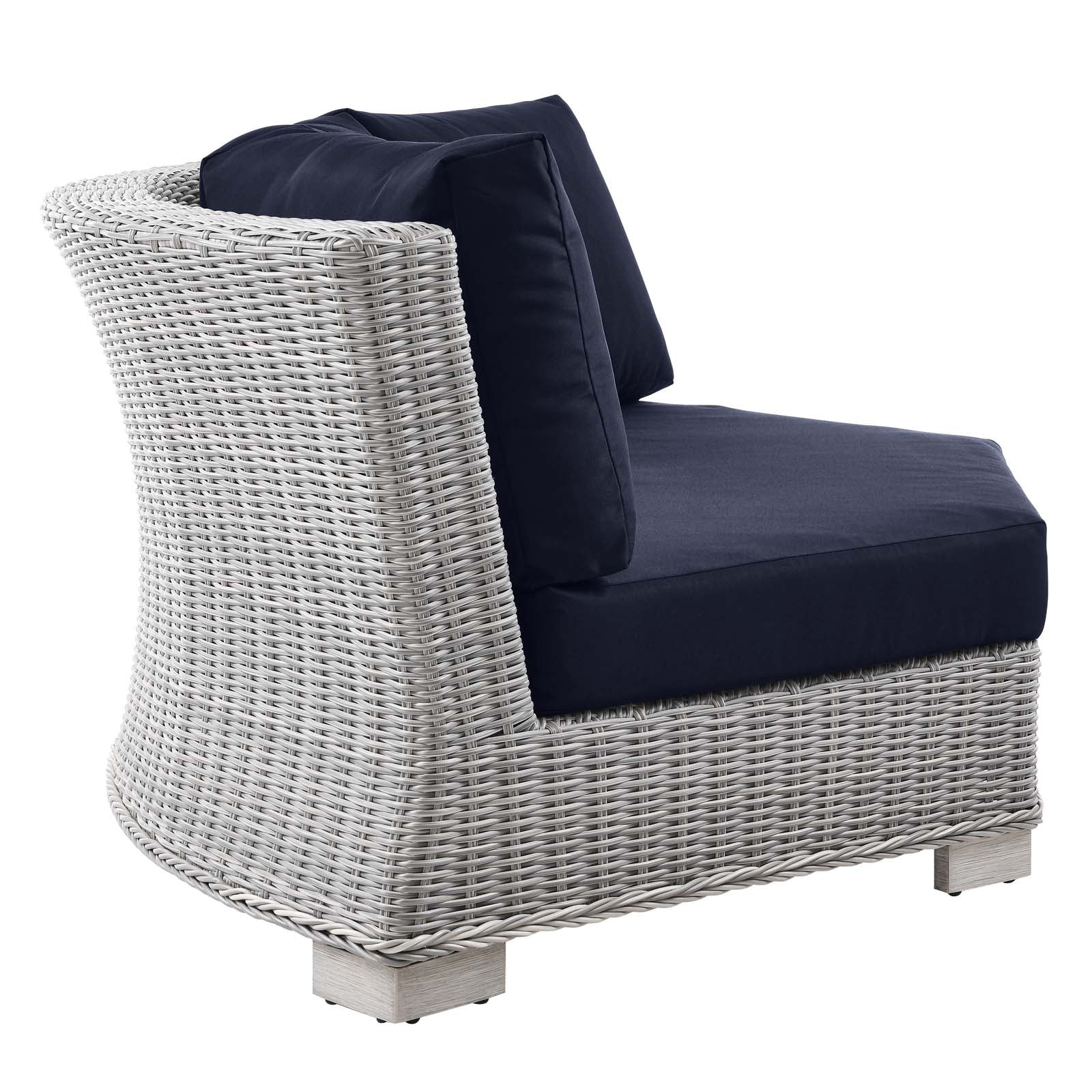 Conway Outdoor Patio Wicker Rattan 6-Piece Sectional Sofa Furniture Set