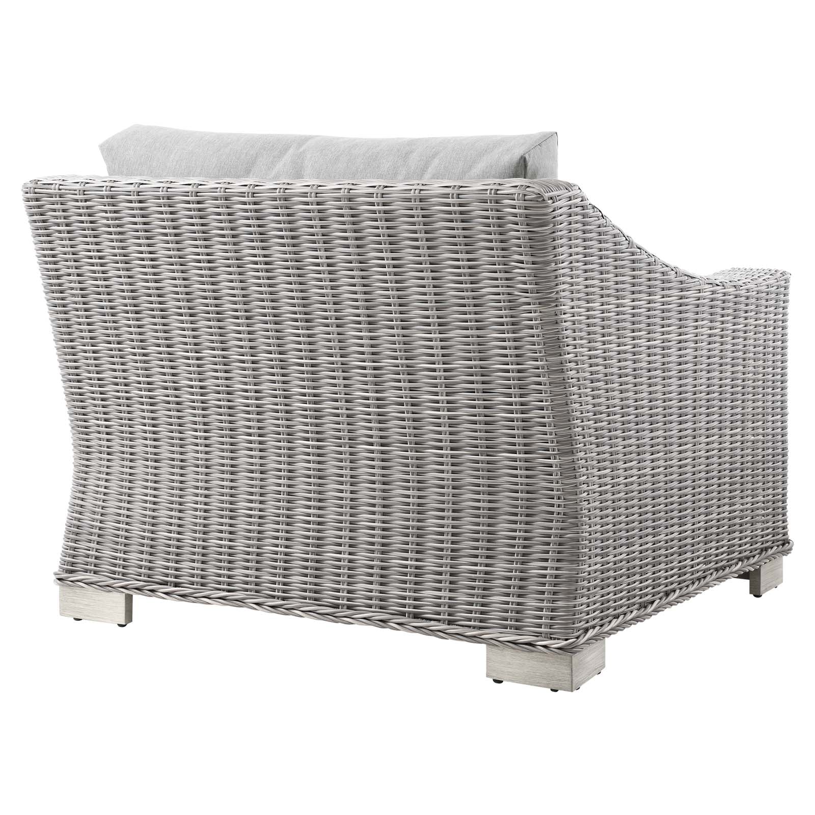 Conway Outdoor Patio Wicker Rattan 6-Piece Sectional Sofa Furniture Set