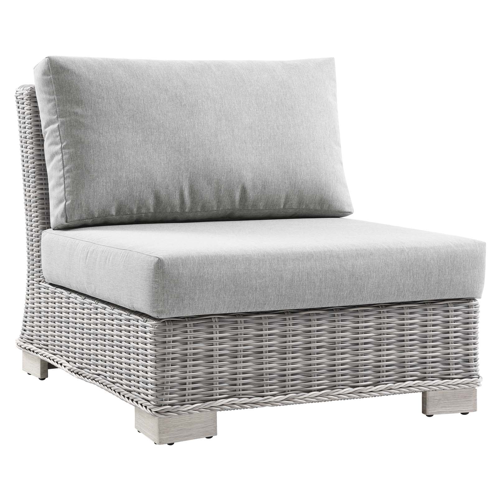 Conway Outdoor Patio Wicker Rattan 6-Piece Sectional Sofa Furniture Set