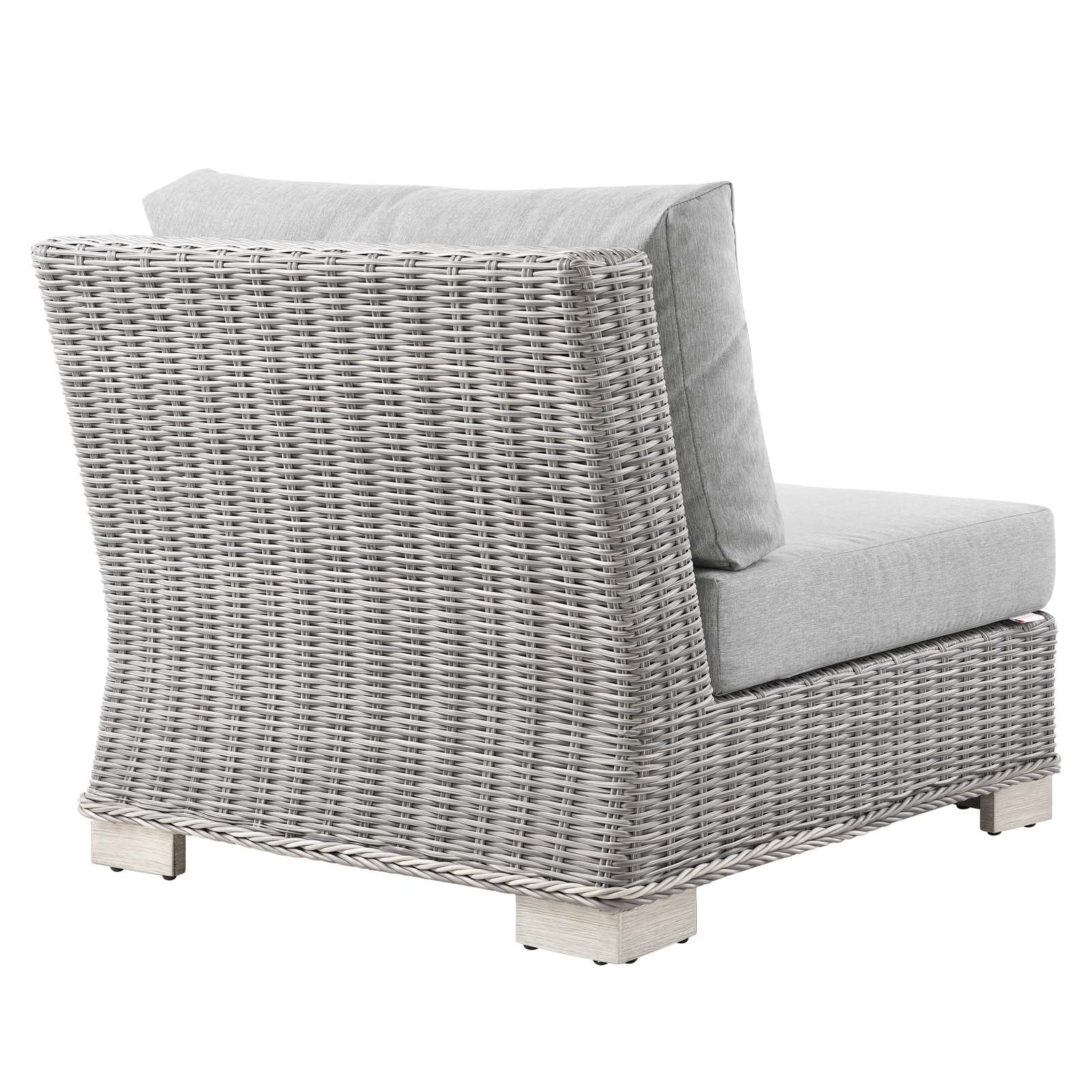 Conway Outdoor Patio Wicker Rattan 6-Piece Sectional Sofa Furniture Set
