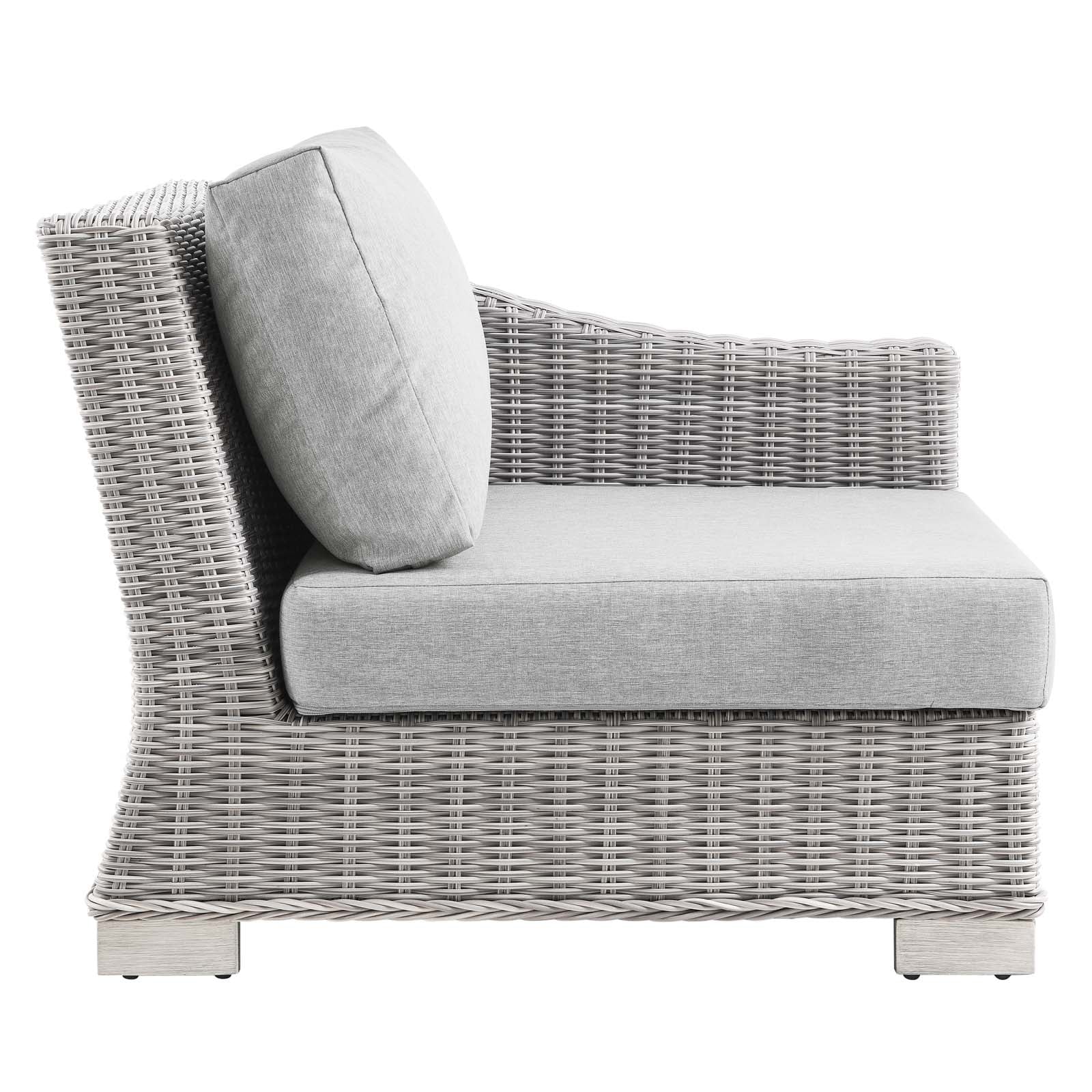 Conway Outdoor Patio Wicker Rattan 6-Piece Sectional Sofa Furniture Set