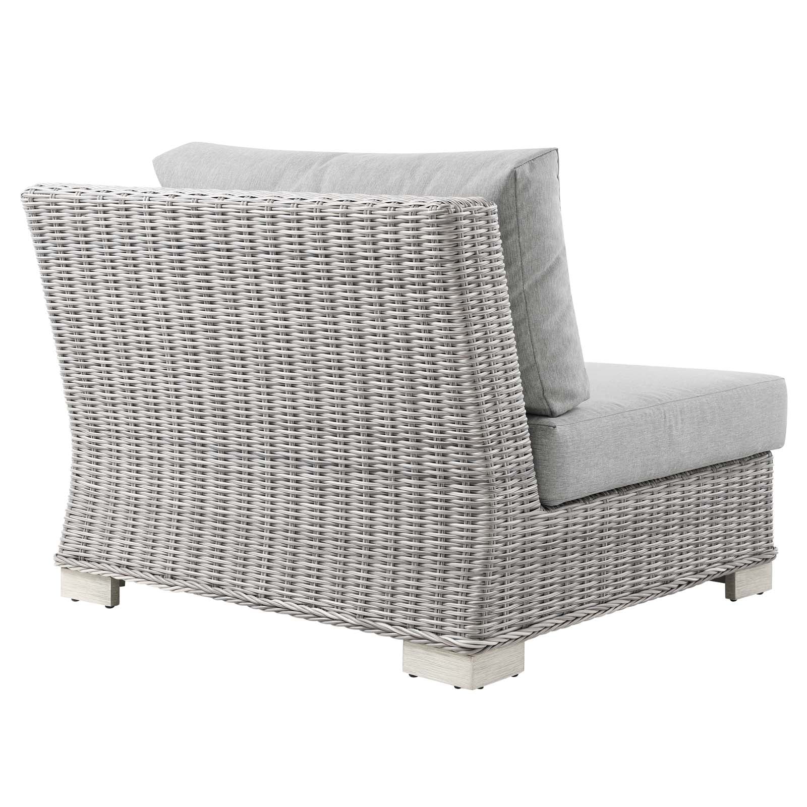 Conway Outdoor Patio Wicker Rattan 6-Piece Sectional Sofa Furniture Set