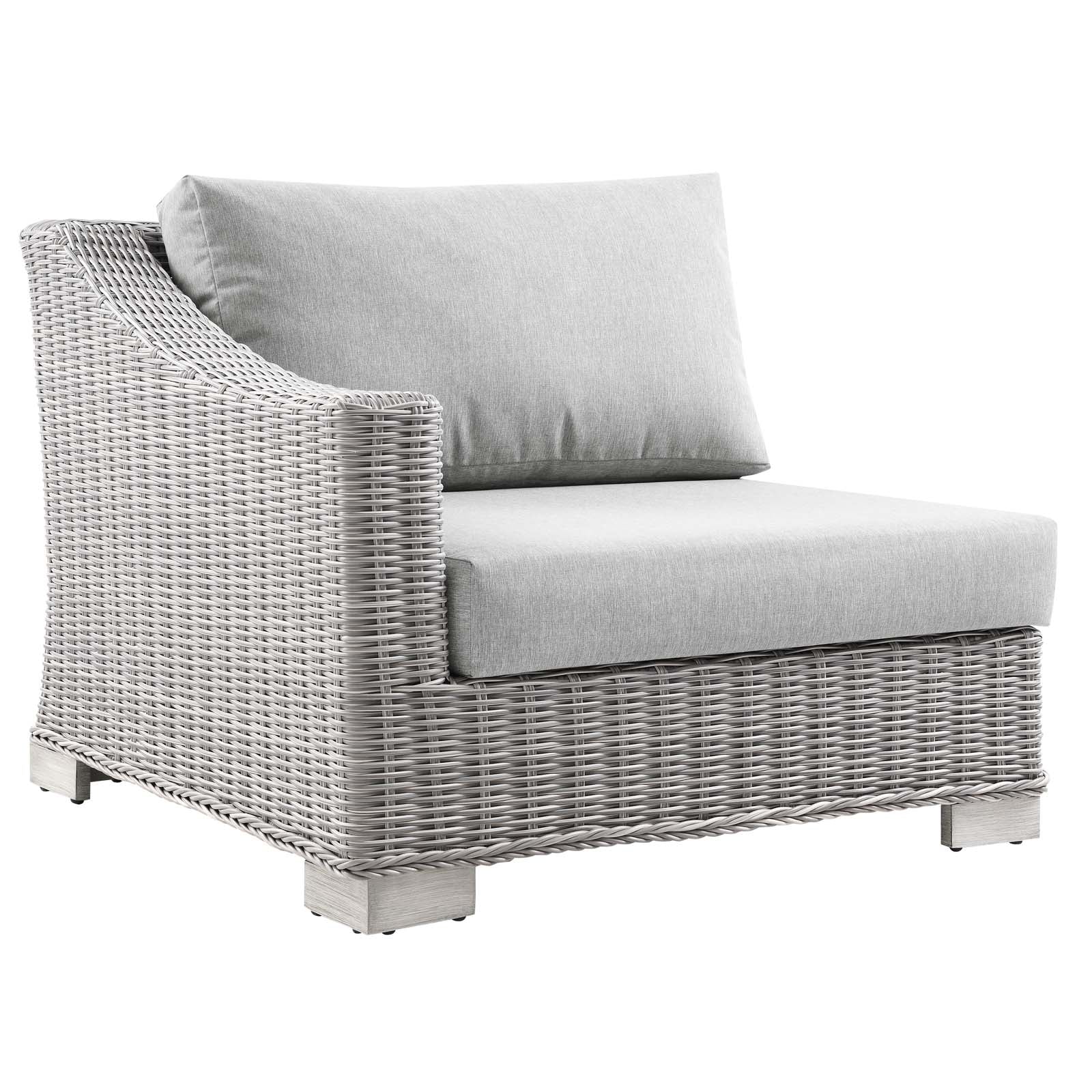 Conway Outdoor Patio Wicker Rattan 6-Piece Sectional Sofa Furniture Set