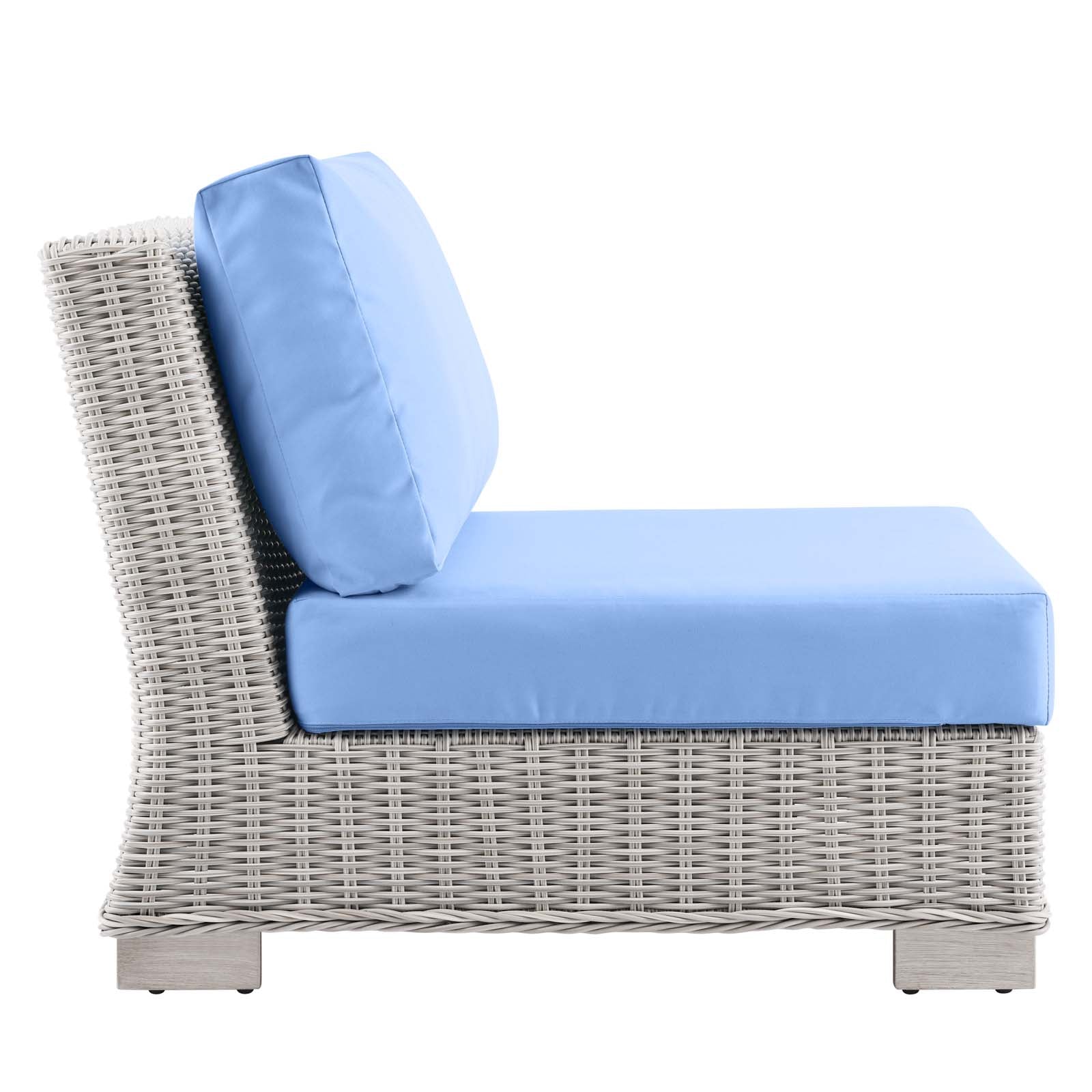 Conway Outdoor Patio Wicker Rattan 6-Piece Sectional Sofa Furniture Set