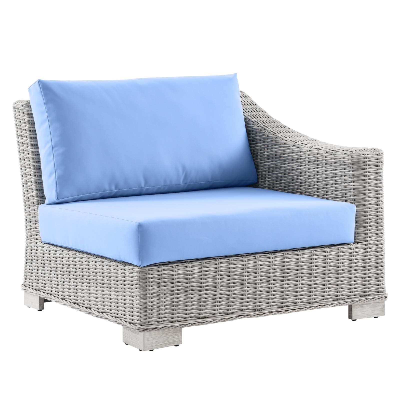 Conway Outdoor Patio Wicker Rattan 6-Piece Sectional Sofa Furniture Set