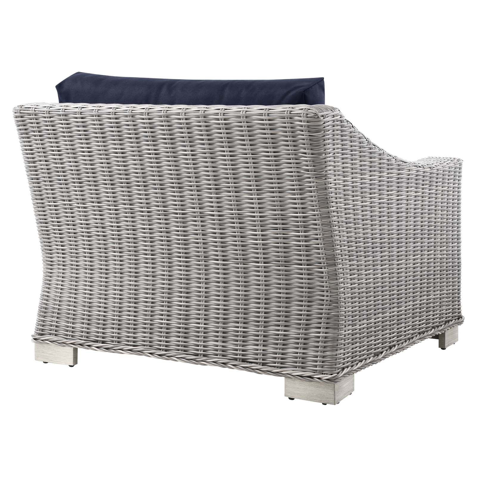 Conway Outdoor Patio Wicker Rattan 6-Piece Sectional Sofa Furniture Set