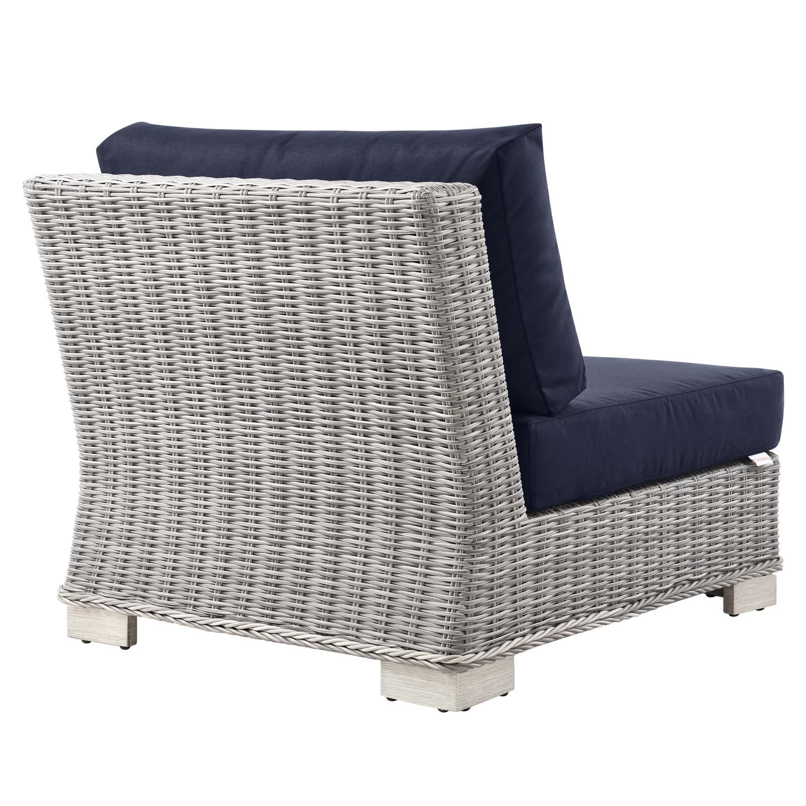 Conway Outdoor Patio Wicker Rattan 6-Piece Sectional Sofa Furniture Set