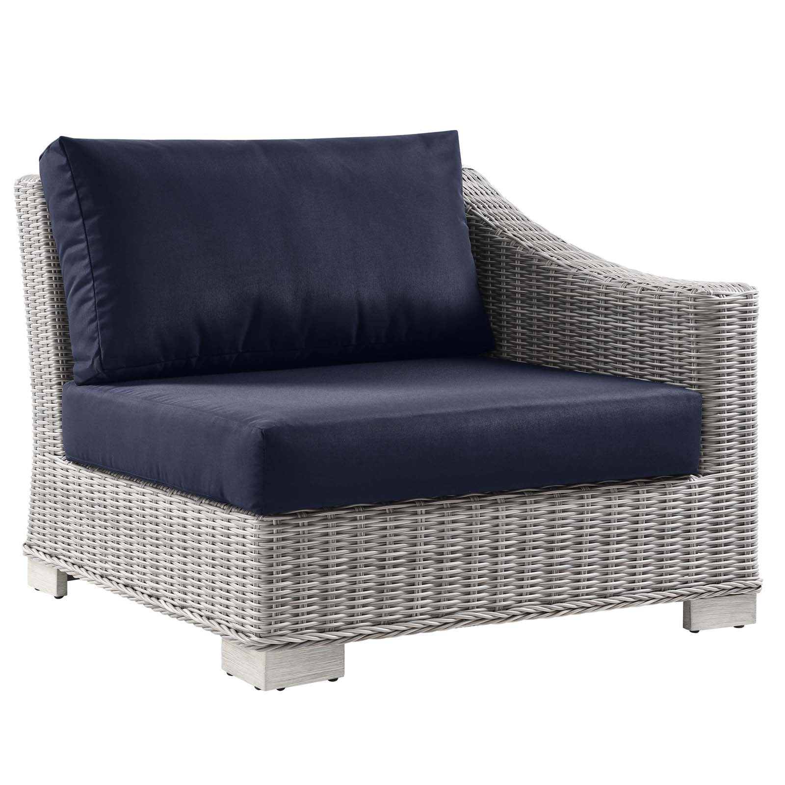 Conway Outdoor Patio Wicker Rattan 6-Piece Sectional Sofa Furniture Set