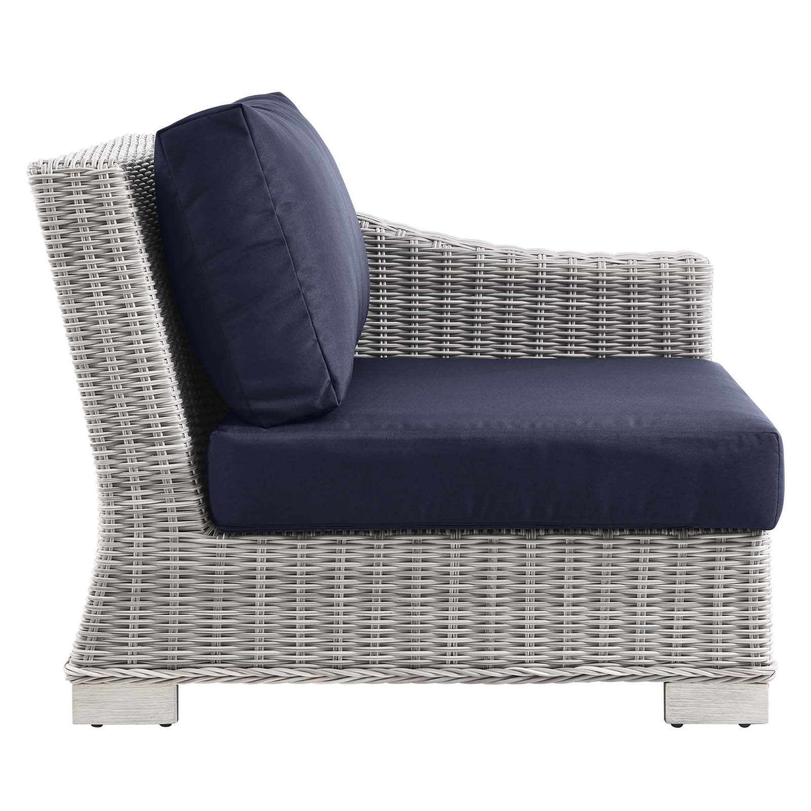 Conway Outdoor Patio Wicker Rattan 6-Piece Sectional Sofa Furniture Set