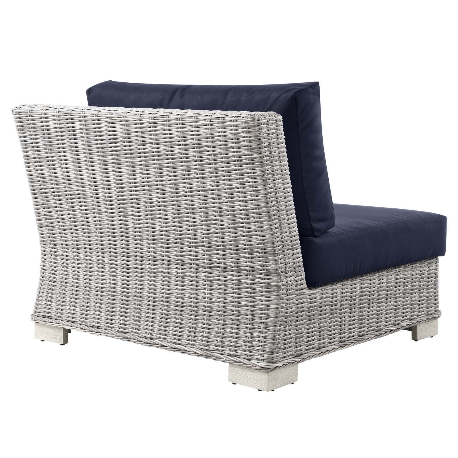 Conway Outdoor Patio Wicker Rattan 6-Piece Sectional Sofa Furniture Set