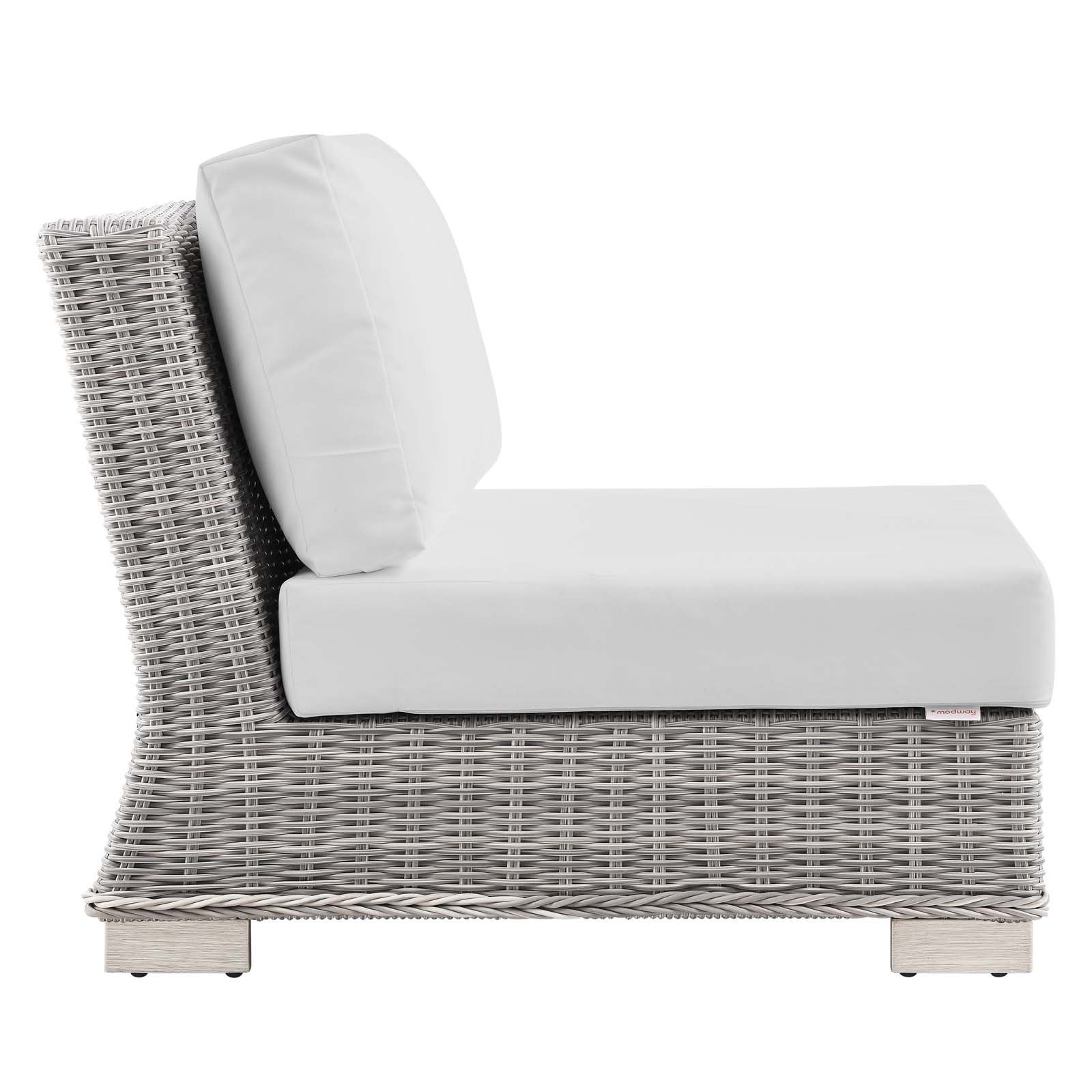 Conway Outdoor Patio Wicker Rattan 6-Piece Sectional Sofa Furniture Set