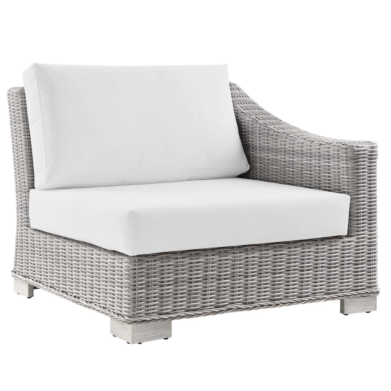 Conway Outdoor Patio Wicker Rattan 6-Piece Sectional Sofa Furniture Set