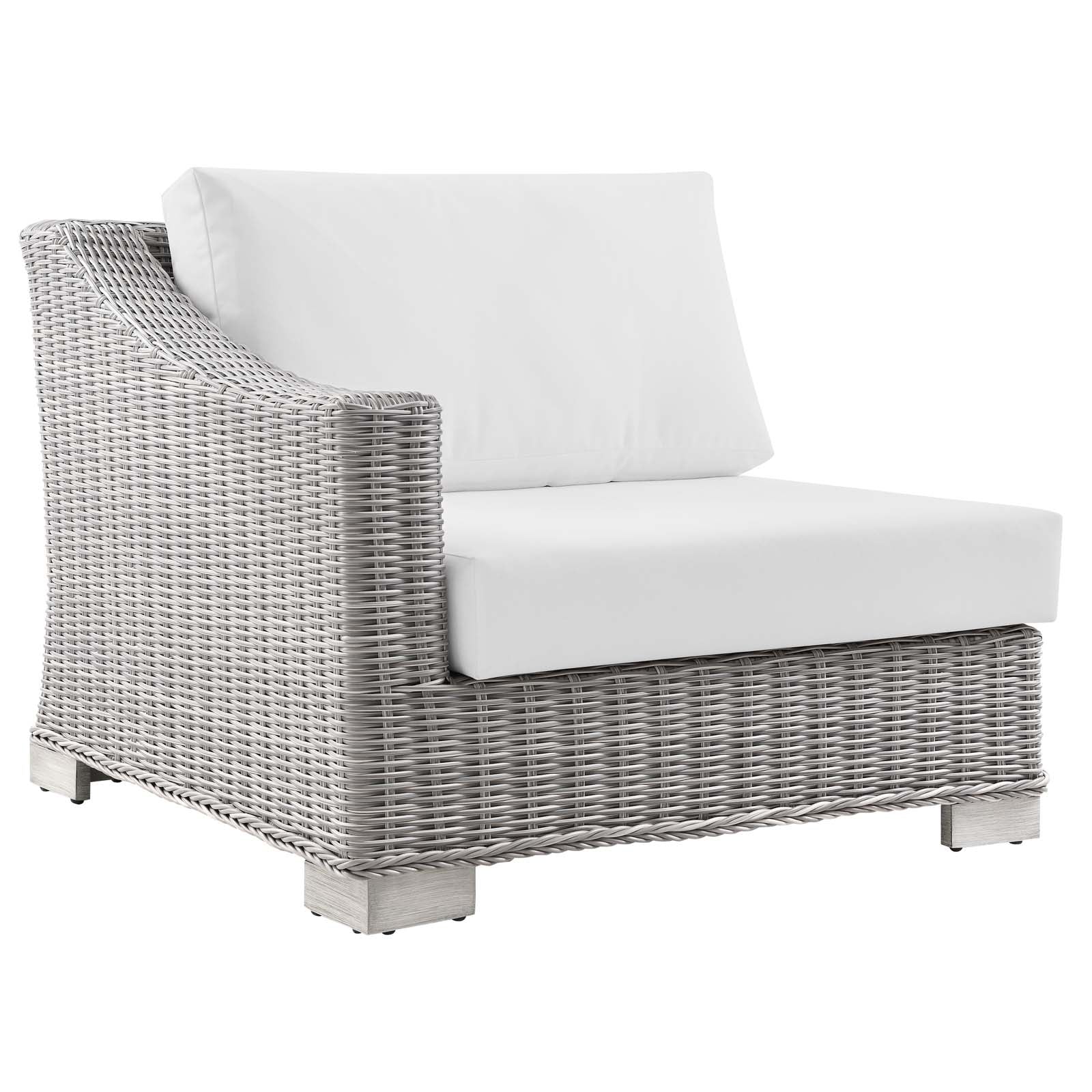 Conway Outdoor Patio Wicker Rattan 6-Piece Sectional Sofa Furniture Set