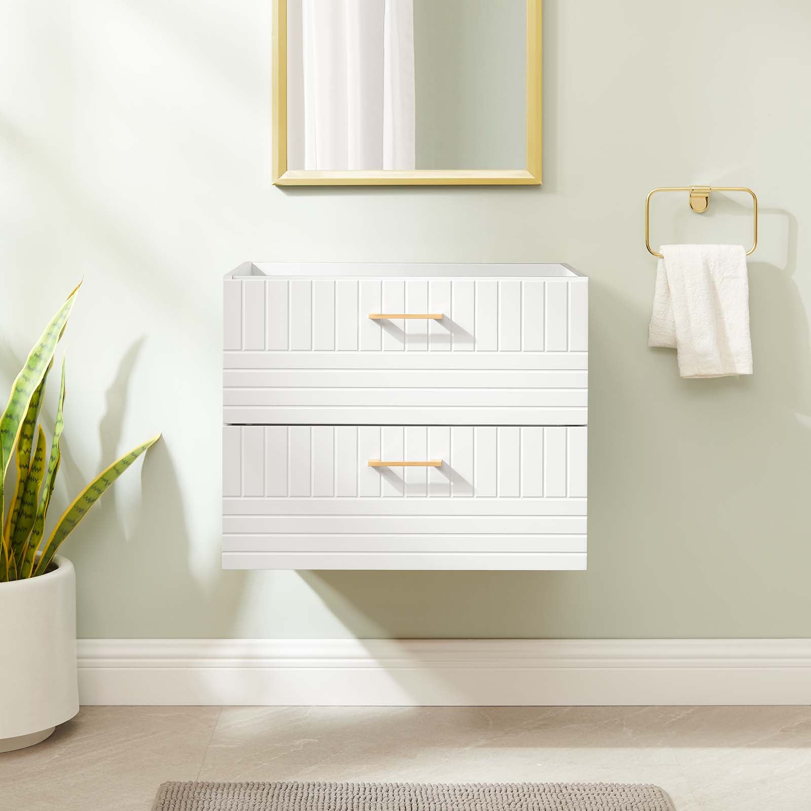 Daybreak 24" Wall-Mount Bathroom Vanity Cabinet (Sink Basin Not Included) - East Shore Modern Home Furnishings