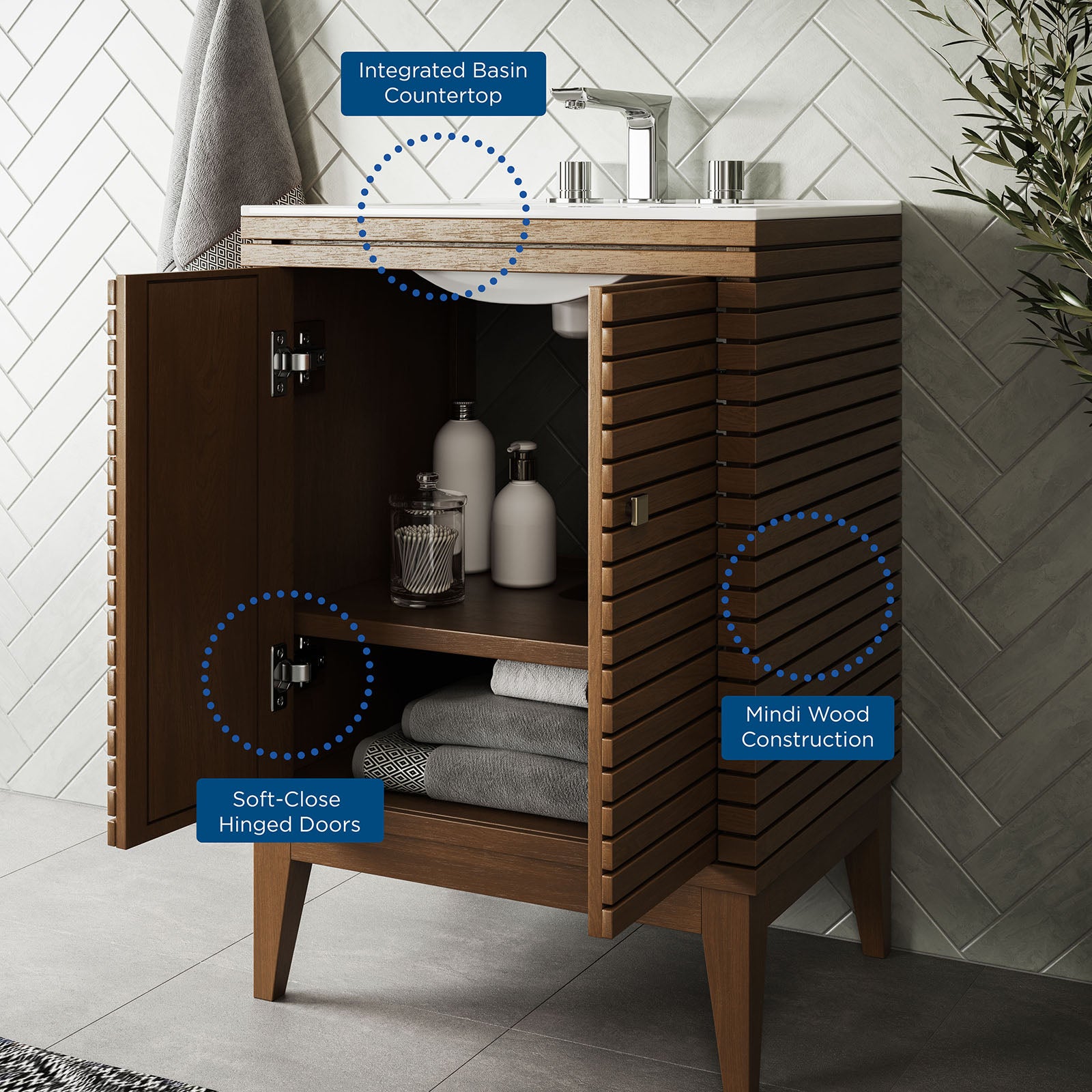 Ledger 24" Bathroom Vanity - East Shore Modern Home Furnishings