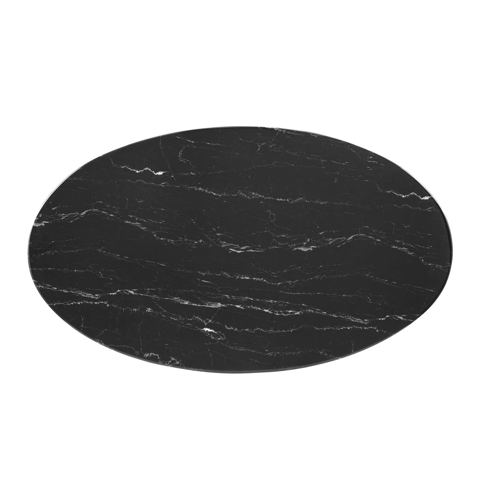 Zinque 48" Oval Artificial Marble Dining Table - East Shore Modern Home Furnishings
