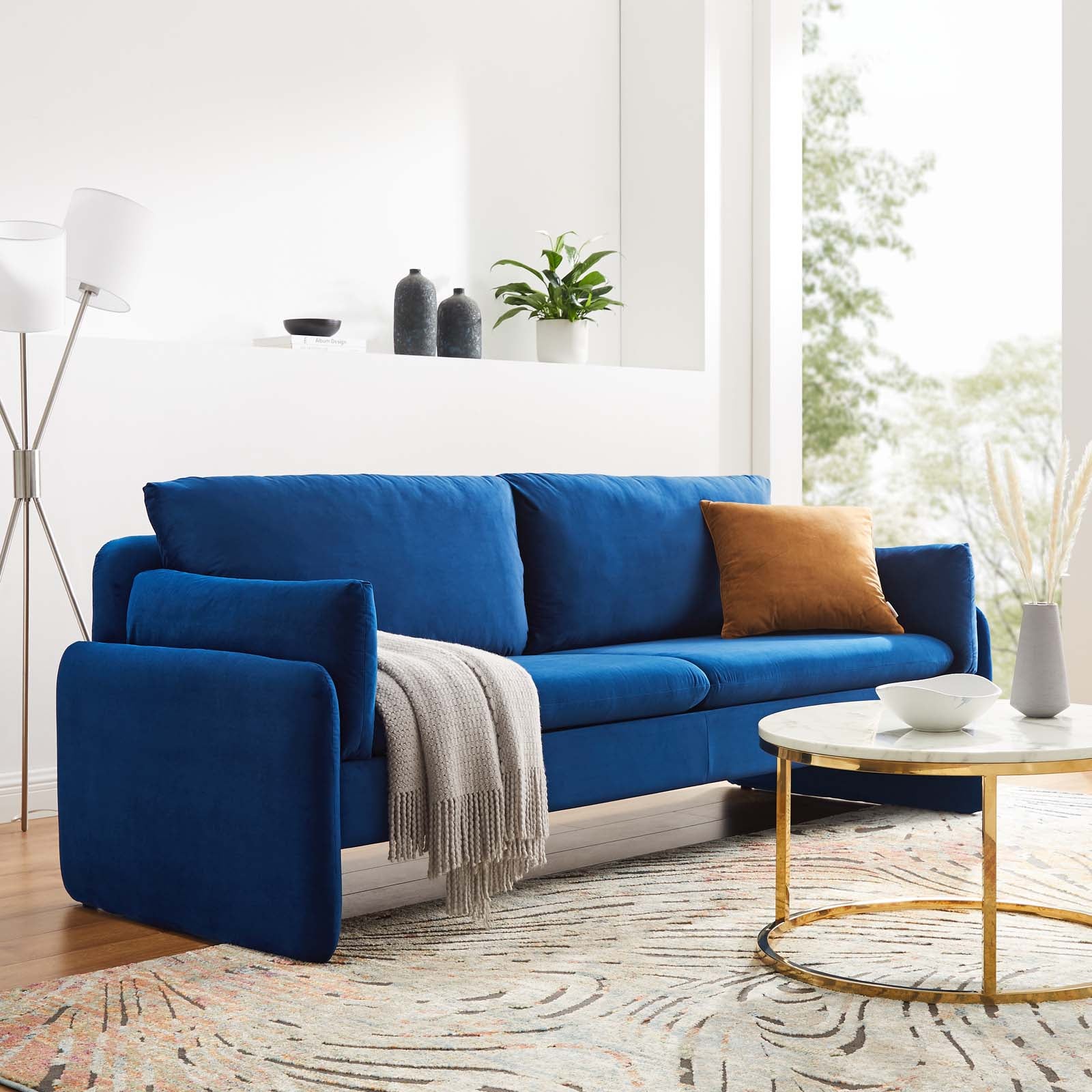 Indicate Performance Velvet Sofa - East Shore Modern Home Furnishings