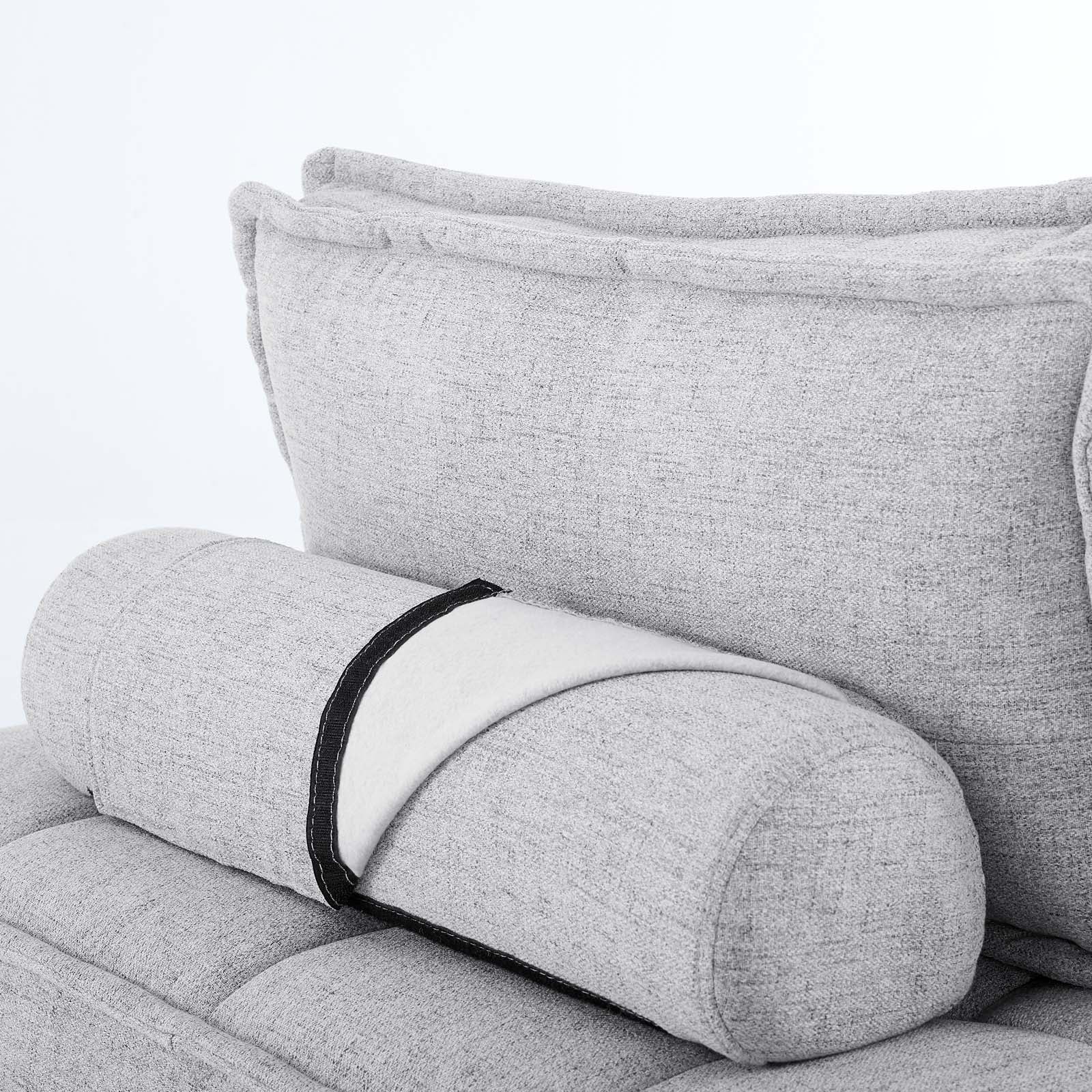 Saunter Tufted Fabric 5-Piece Sectional Sofa