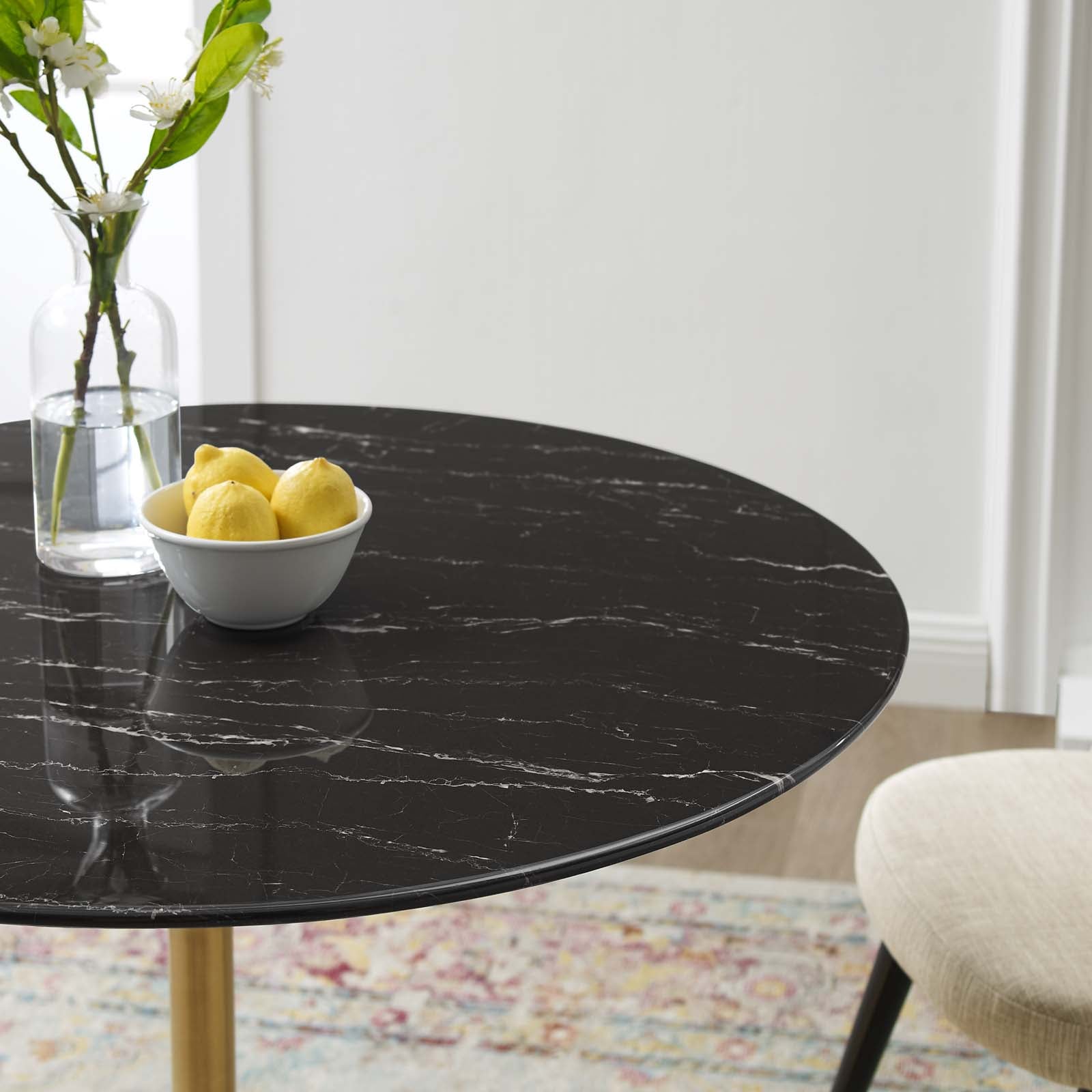 Lippa 36" Artificial Marble Dining Table - East Shore Modern Home Furnishings